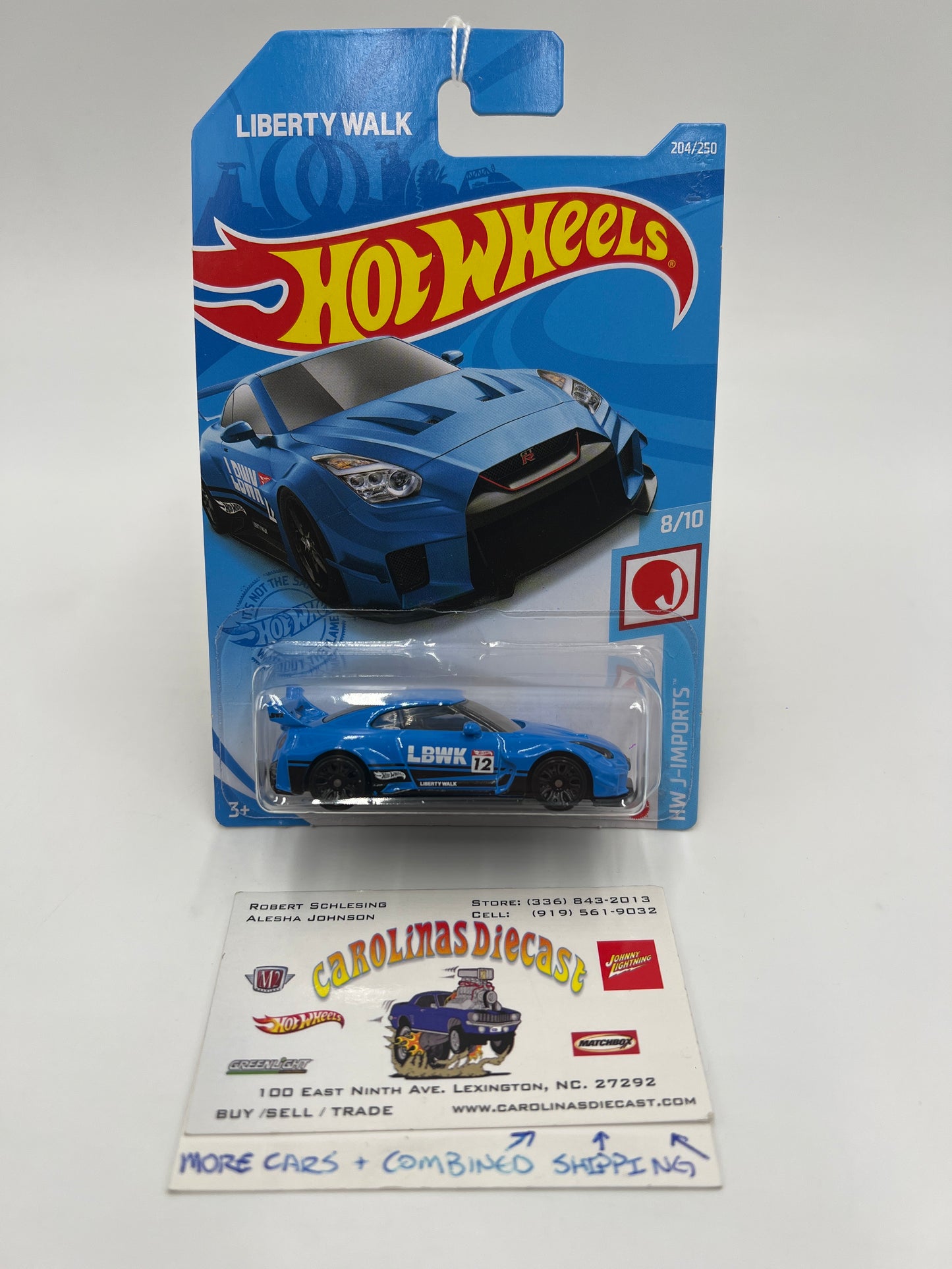 2021 Hot Wheels J-Imports #204 LB-Silhouette Works GT Nissan 35GT-RR V.2 Blue International Card 82B