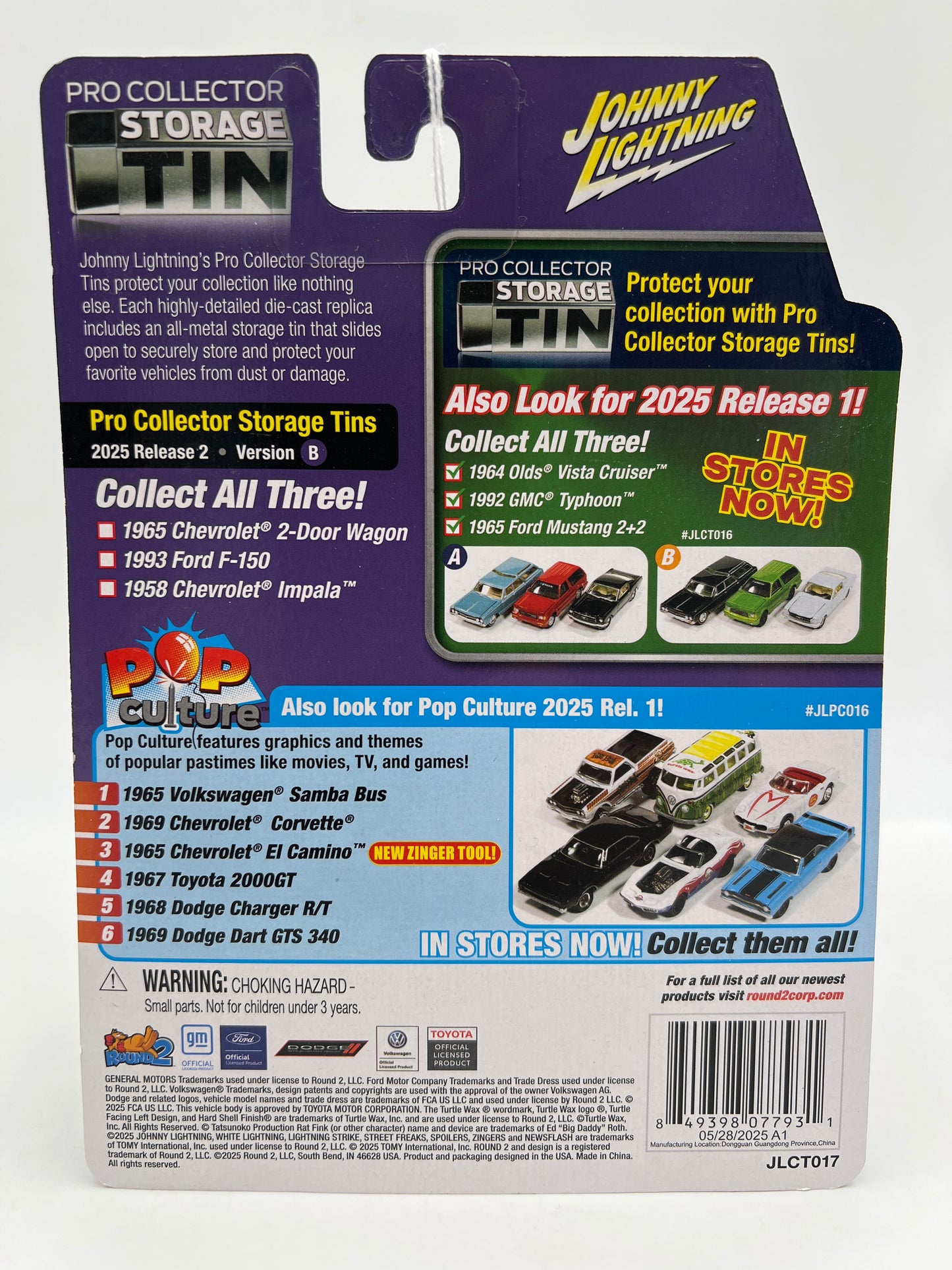 2025 Johnny Lightning Pro Collector Storage Tin #2 1993 Ford F-150 Purple 220B