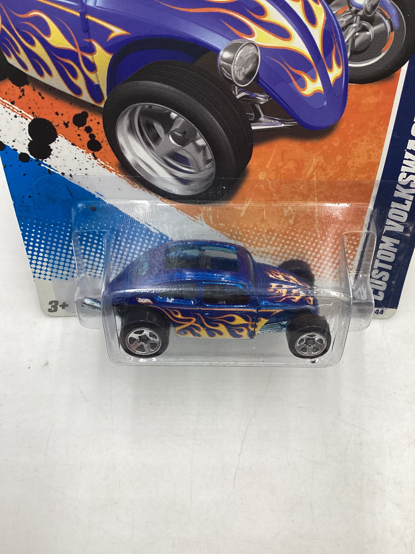 2011 Hot Wheels #99 Custom Volkswagen Beetle Blue 95F