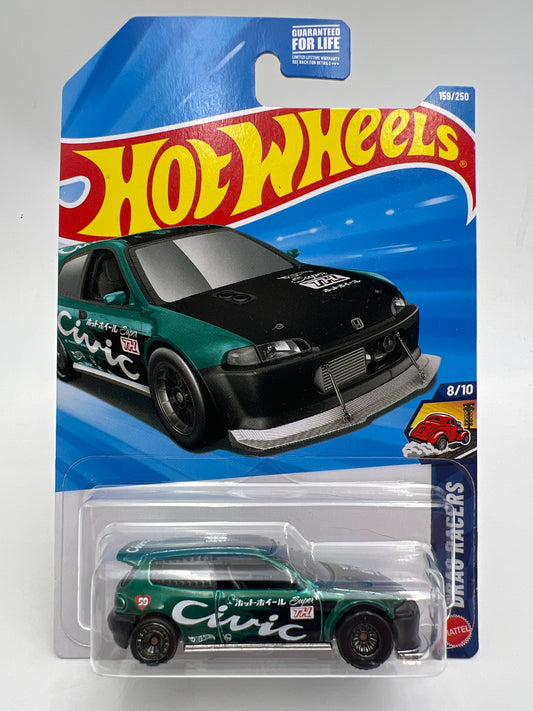 2026 Hot Wheels Super Treasure Hunt #159 Honda Civic Custom Green W/Protector