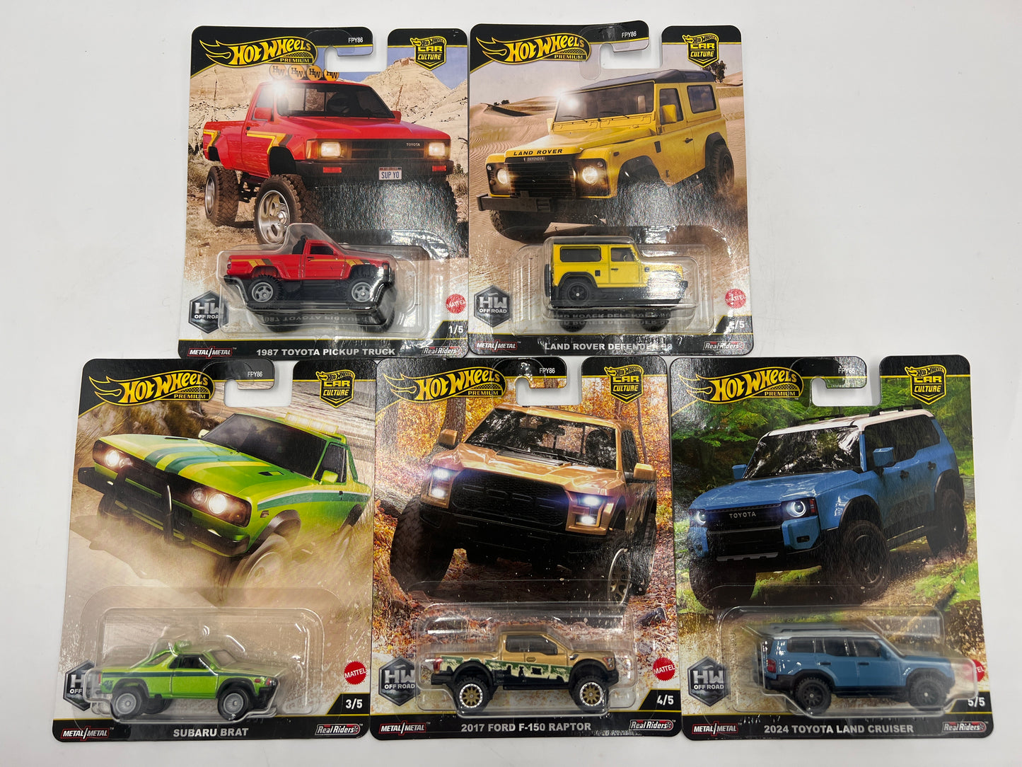 2025 Hot Wheels Car Culture Premium HW Off Road Full Set Of 5