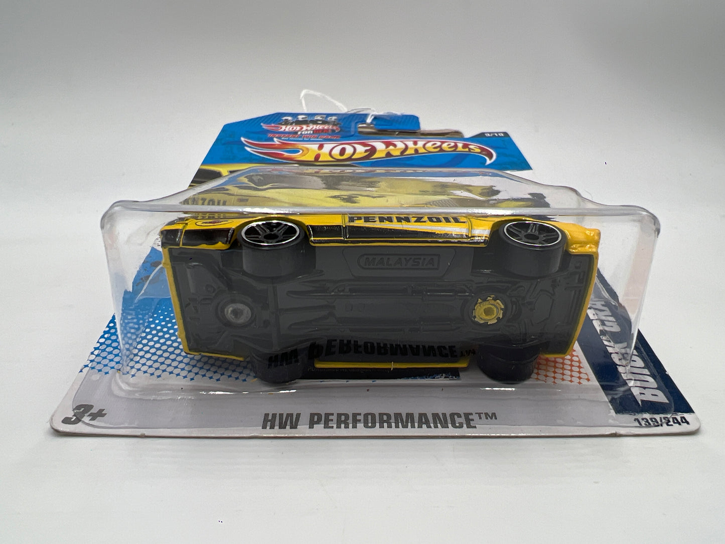 2011 Hot Wheels Performance #139 Buick Grand National Yellow Pennzoil Instant Win Card 54C