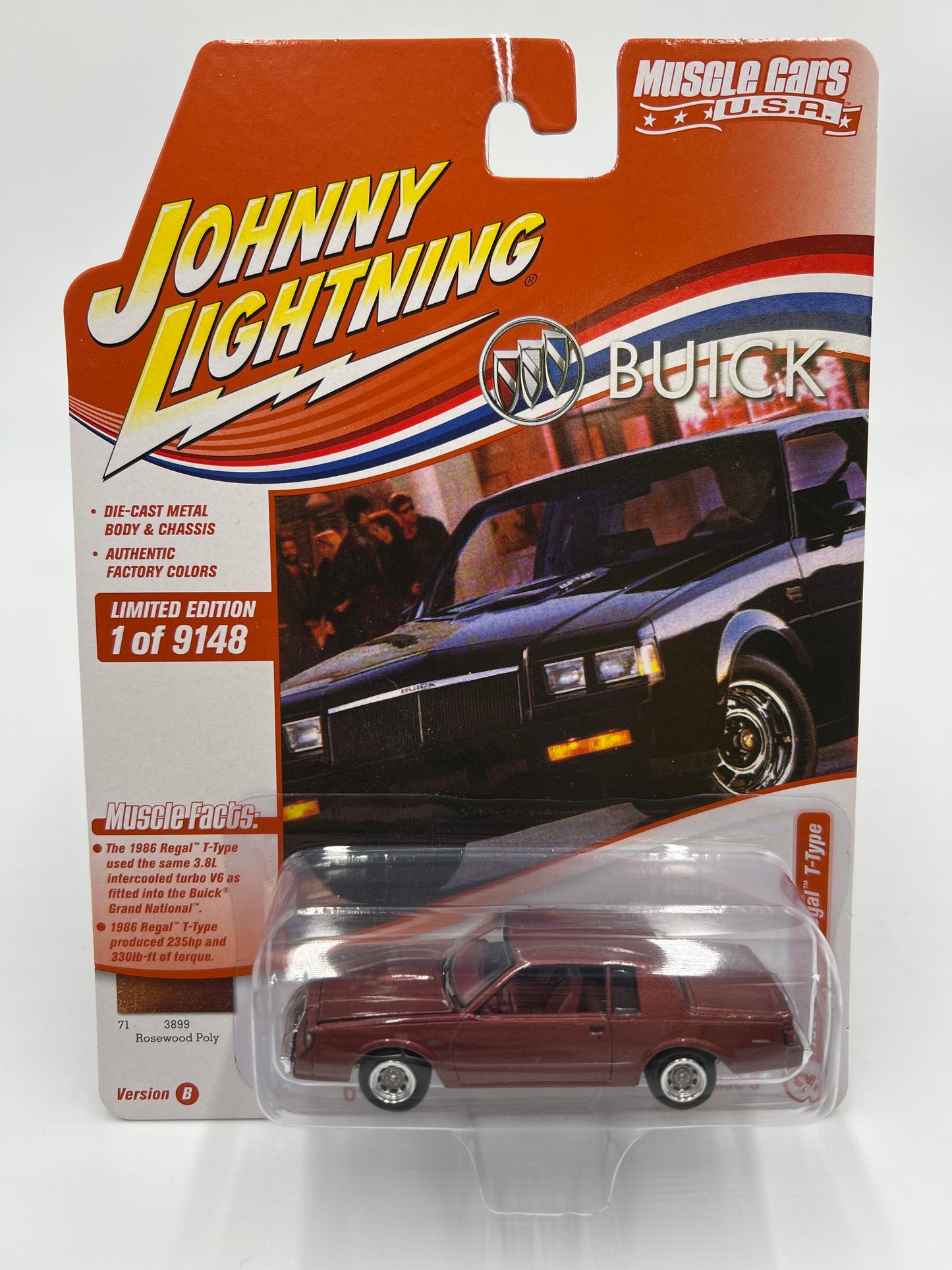 Johnny Lightning Muscle Cars USA Release 3 Version B 1986 Buick Regal T-Type Brown 228C