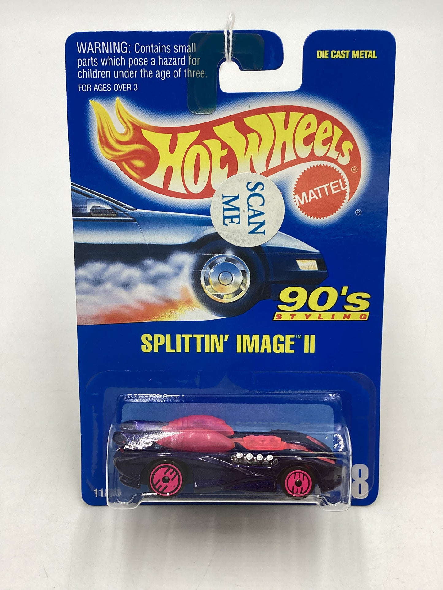 Hot Wheels Blue Card Collector No. 248 Splittin Image II Blue UHPK Wheels / Pink window