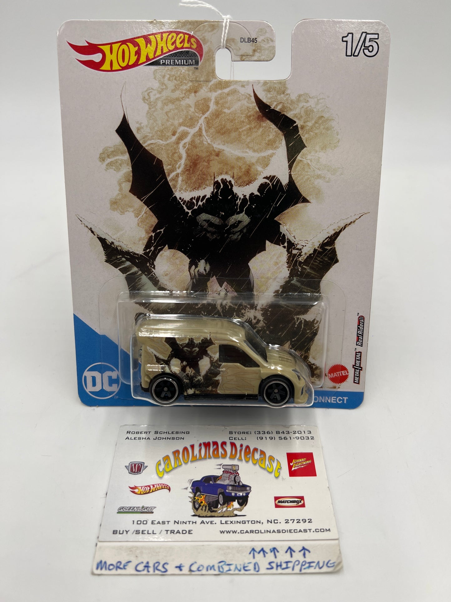 2022 Hot Wheels DC #1 09 Custom Ford Transit Connect Batman Tan 255i