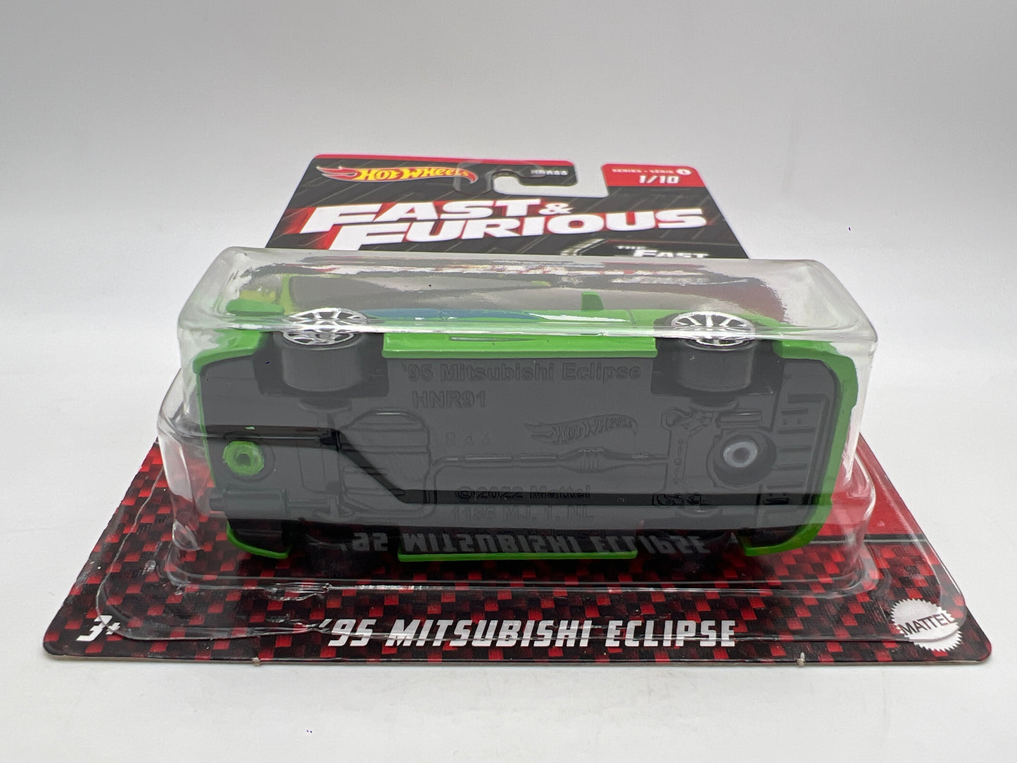 Hot Wheels Fast & Furious Series 1 #1 95 Misubishi Eclipse Green W/Protector