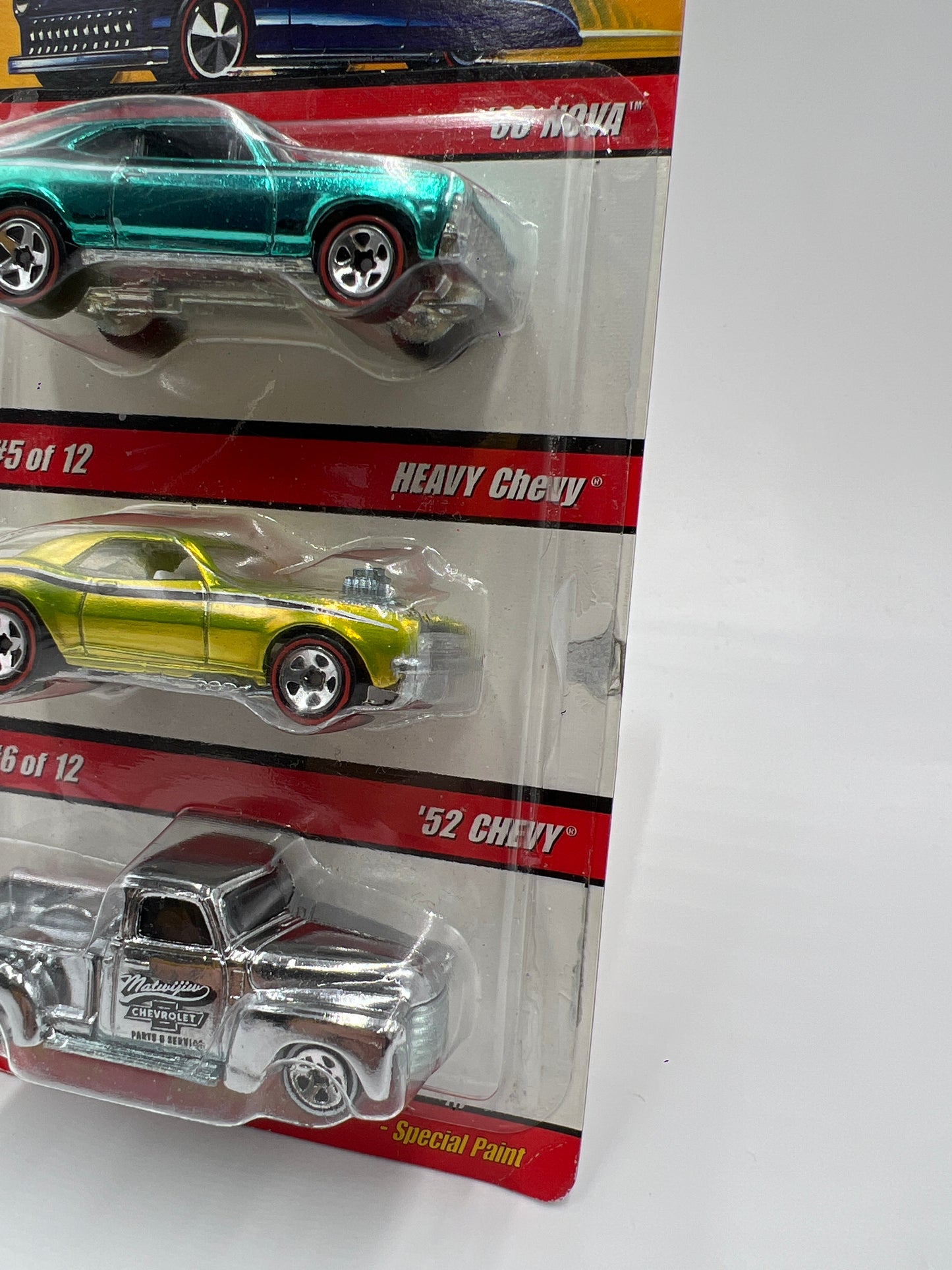 Hot Wheels Classics Series 3 Walgreens Exclusive #4-6 68 Nova/Heavy Chevy/52 Chevy Reglued Blister