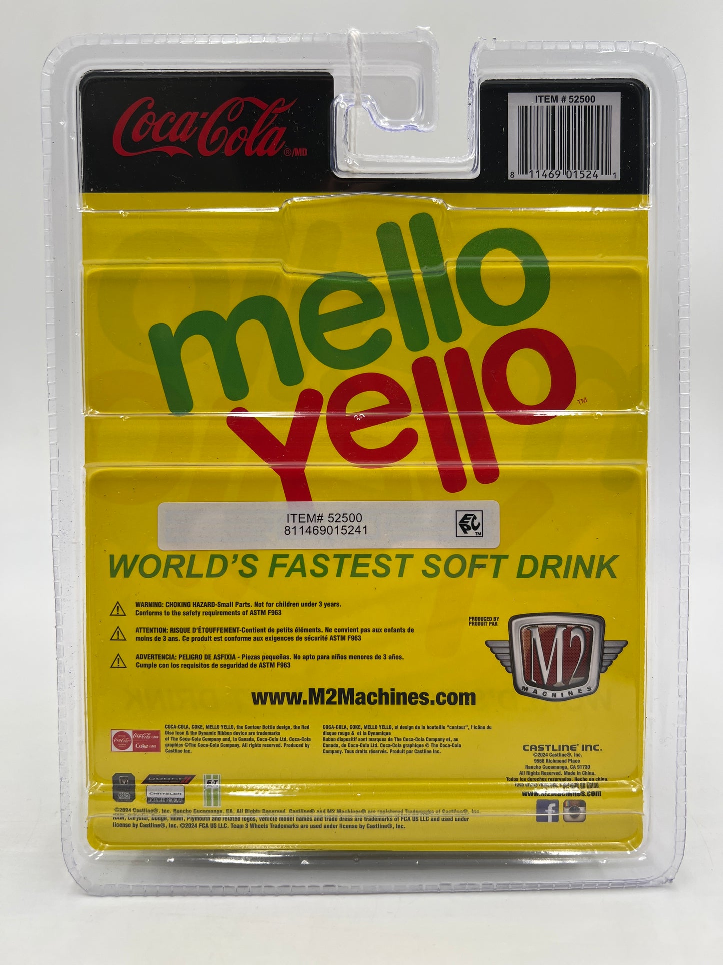 M2 Machines Hobby Exclusive Coca Cola Mello Yello CHASE 1976 Dodge Adventurer 150 Custom Yellow A40