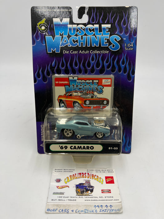 Muscle Machines 69 Camaro Light Blue 01-23 222D