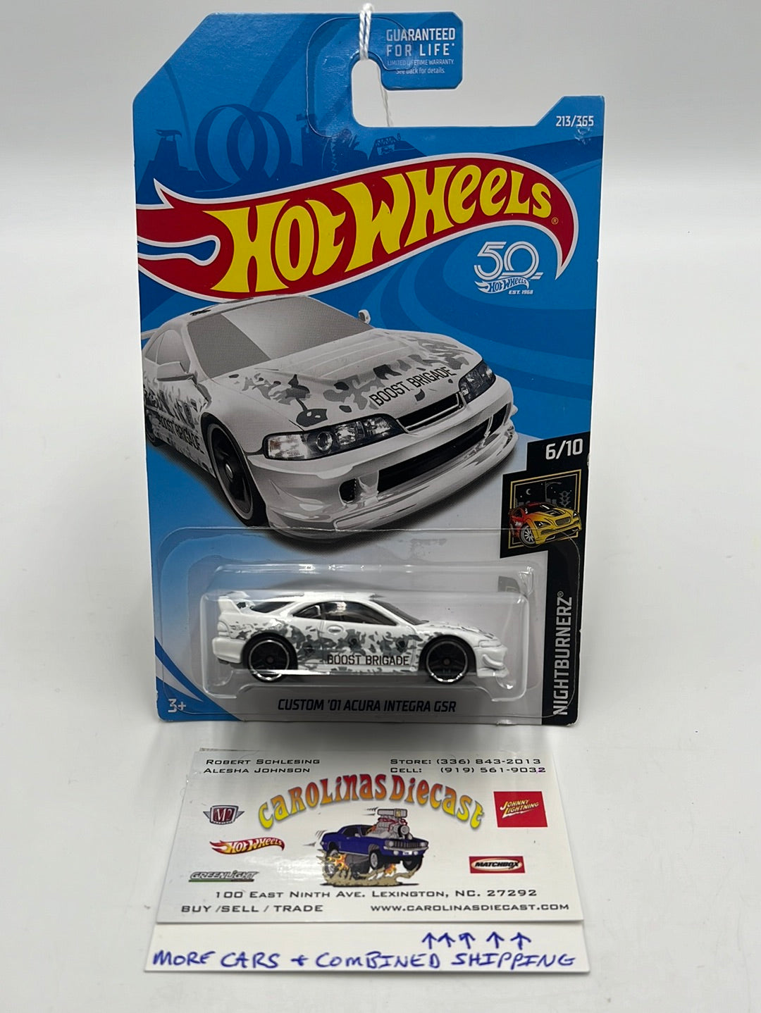 Hot Wheels 2018 Custom ‘01 Acura Integra GSR White #213