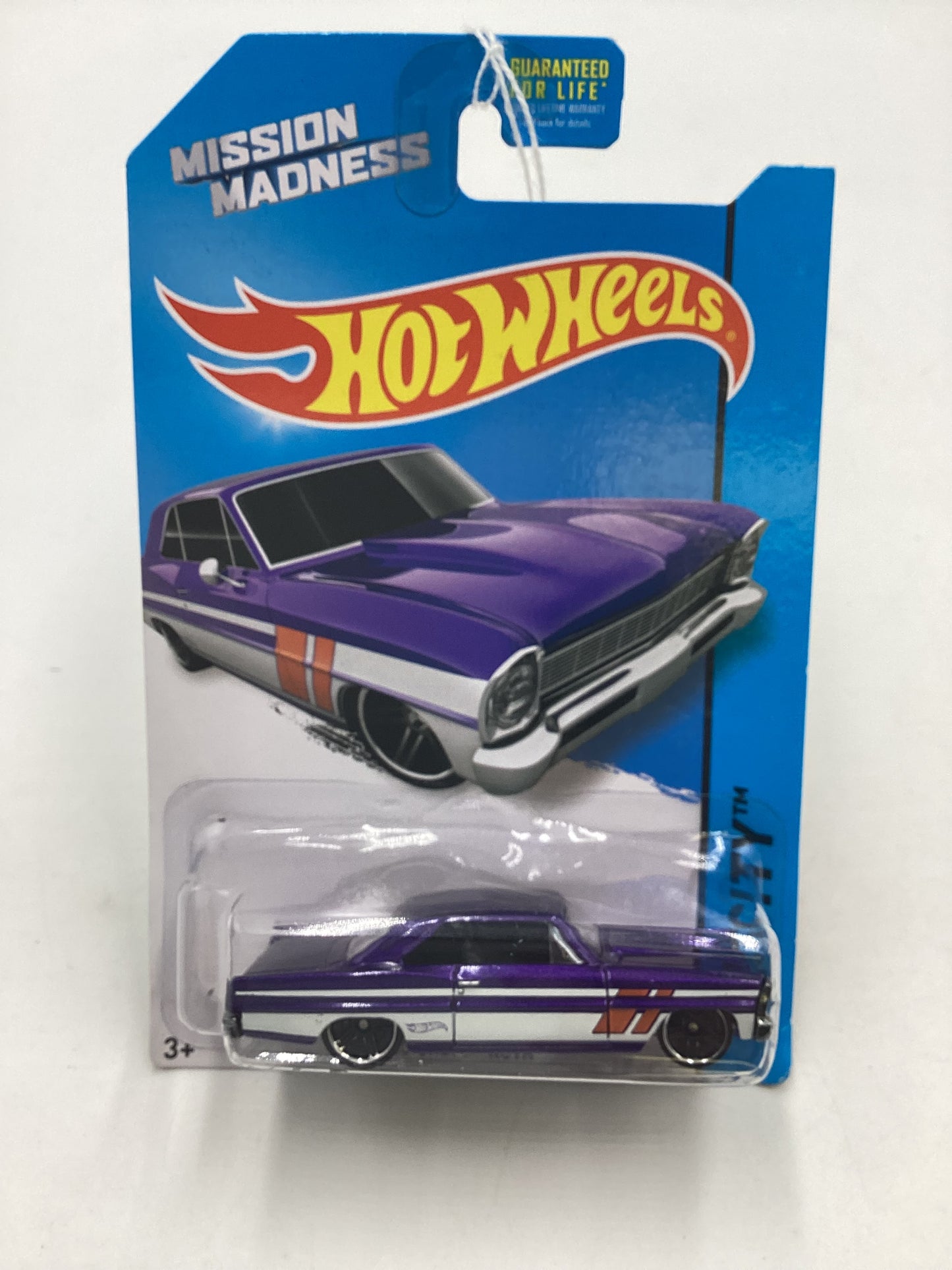 2014 HW City Scavenger Hunt 3/4 66 Chevy Nova Purple Kroger Exclusive 236D