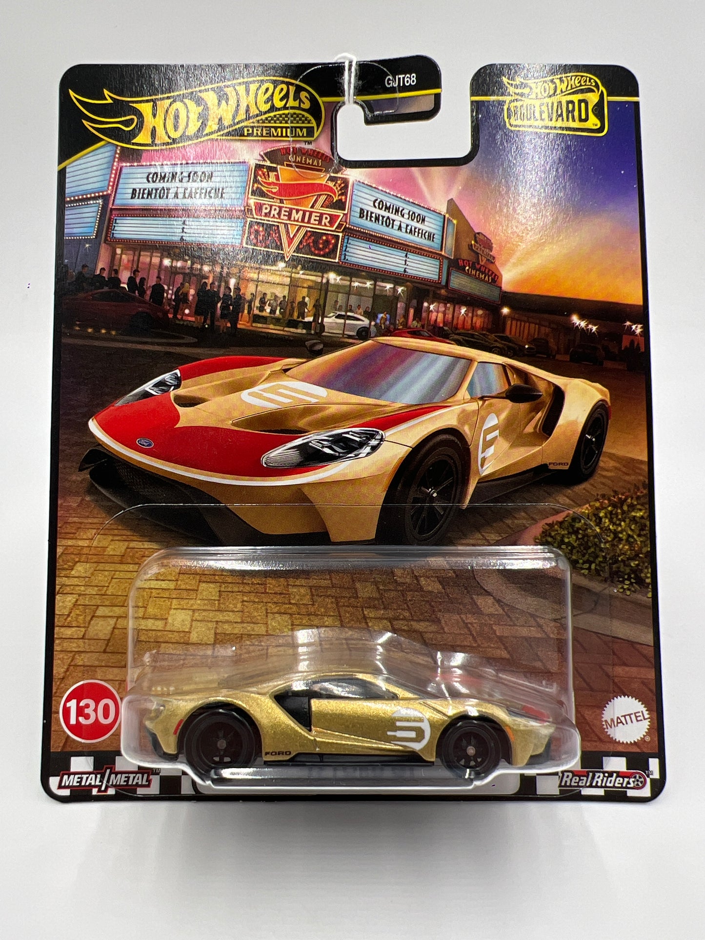 2025 Hot Wheels Premium Boulevard #130 17 Ford GT Gold 265B