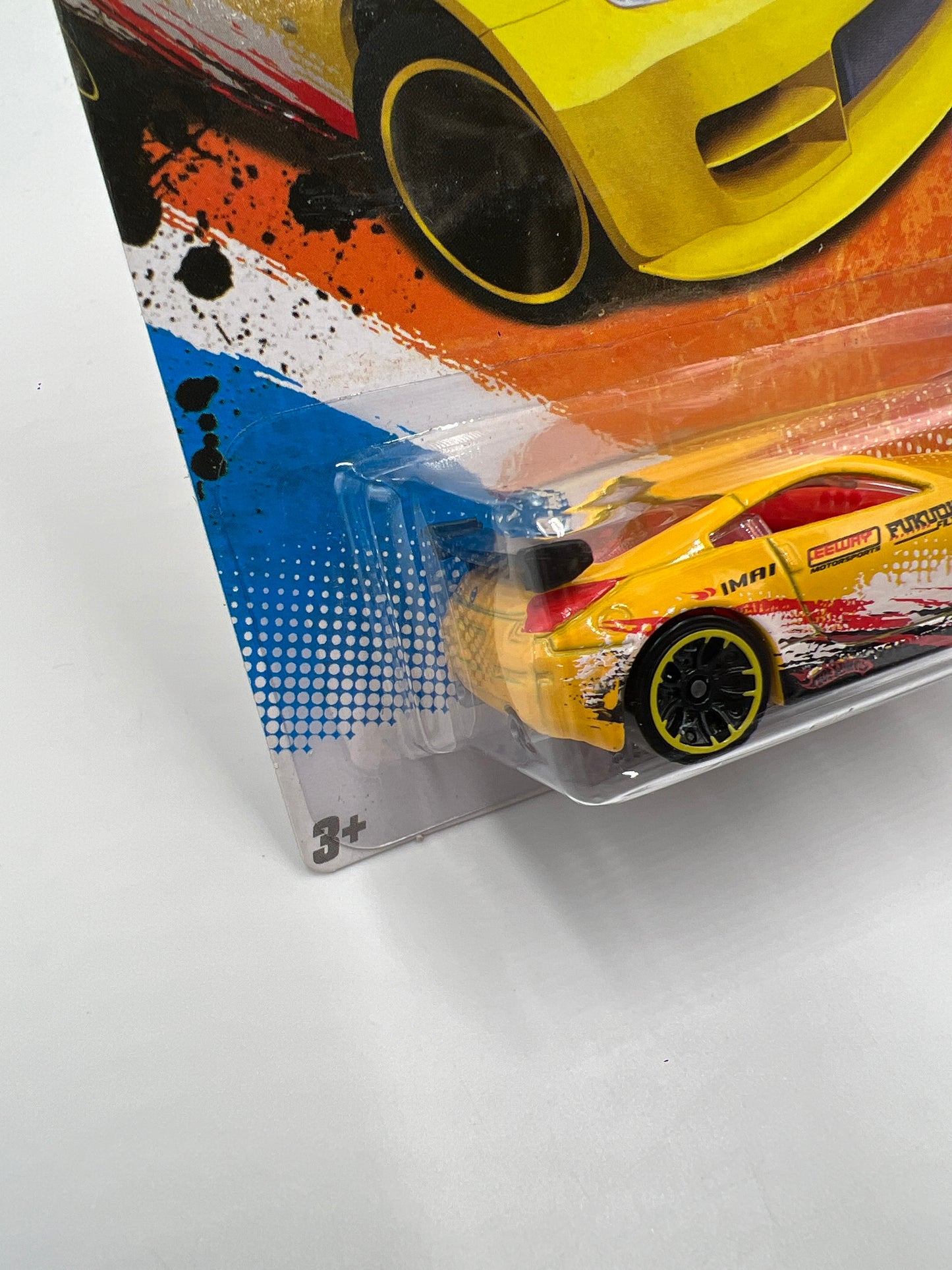 2011 Hot Wheels Nightburnerz #112 Nissan 350Z Yellow Bad J Hook 82H