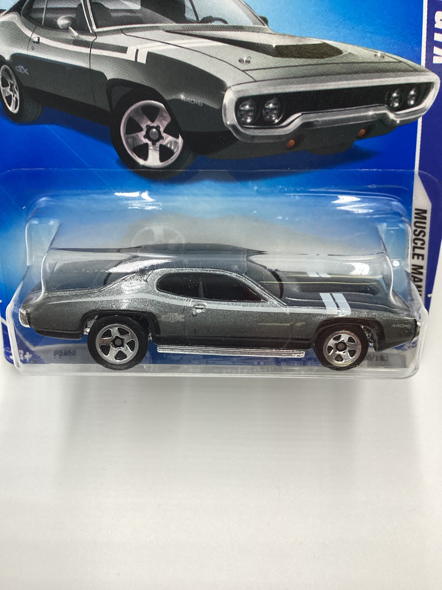 2009 Hot Wheels #079 71 Plymouth GTX Gray Kmart Exclusive 239C