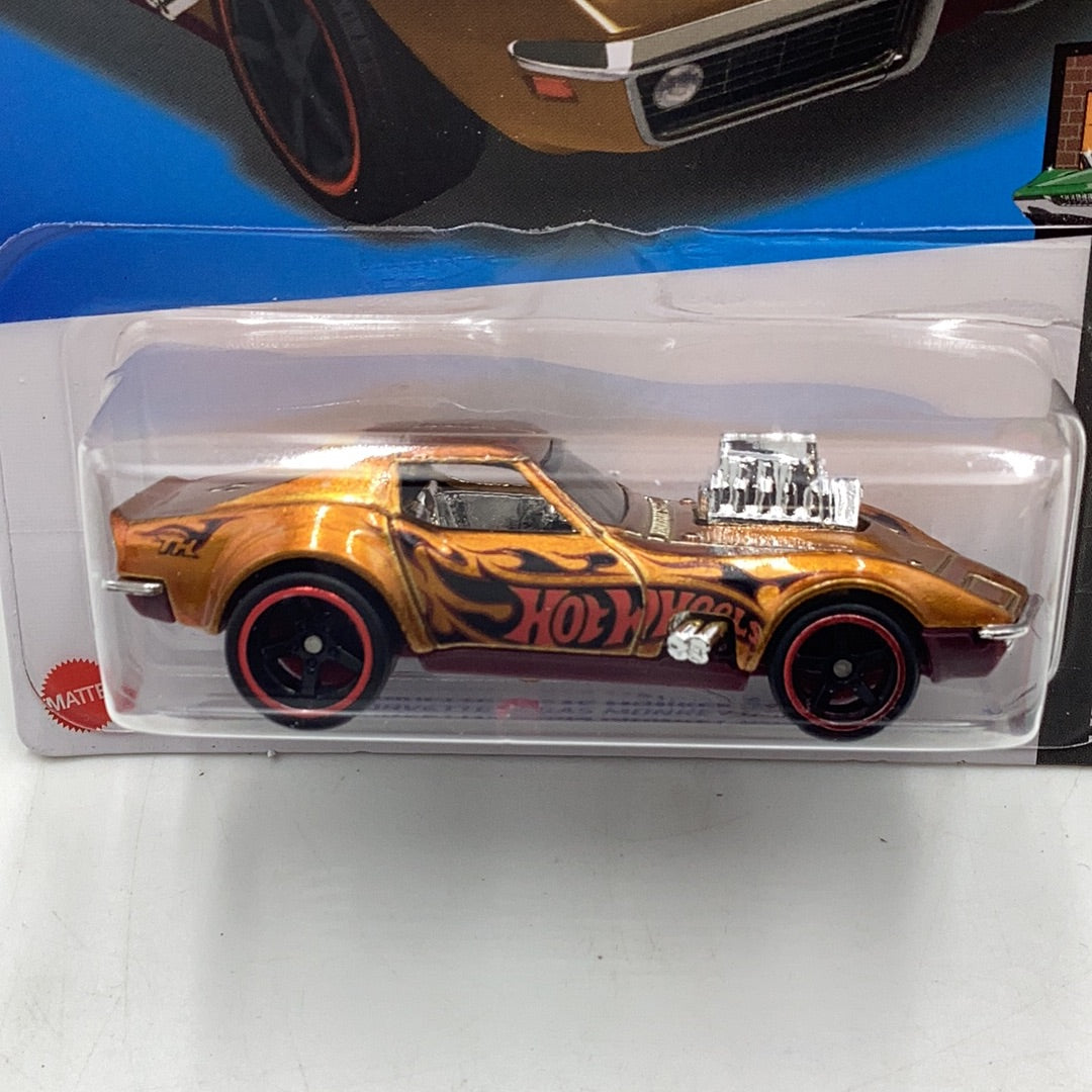 Hot factory Wheels 2023 G Case SUPER TREASURE HUNT '68 Corvette Gas Monkey Garage #139