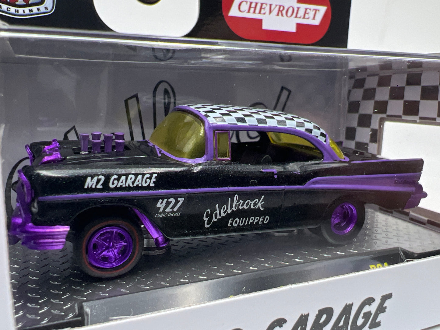 M2 Machines R94 CHASE 1957 Chevrolet Bel Air Gasser Edelbrock
