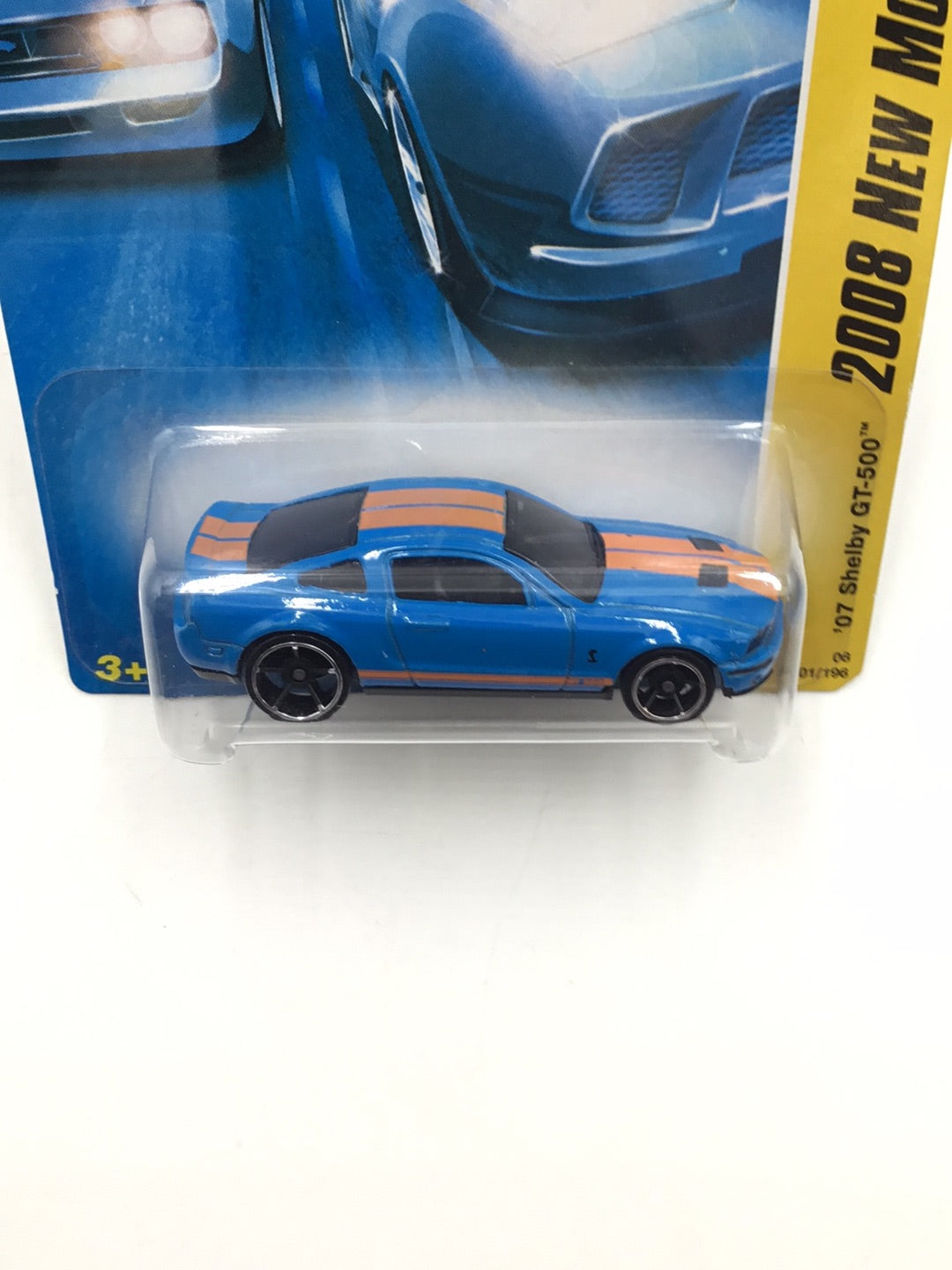 2008 Hot wheels #1 2007 Shelby GT-500 Blue MM4