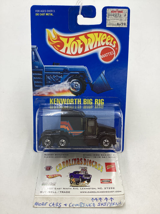 Hot Wheels Blue Card Collector No. 76 Kenworth Big Rig Black BW Wheels