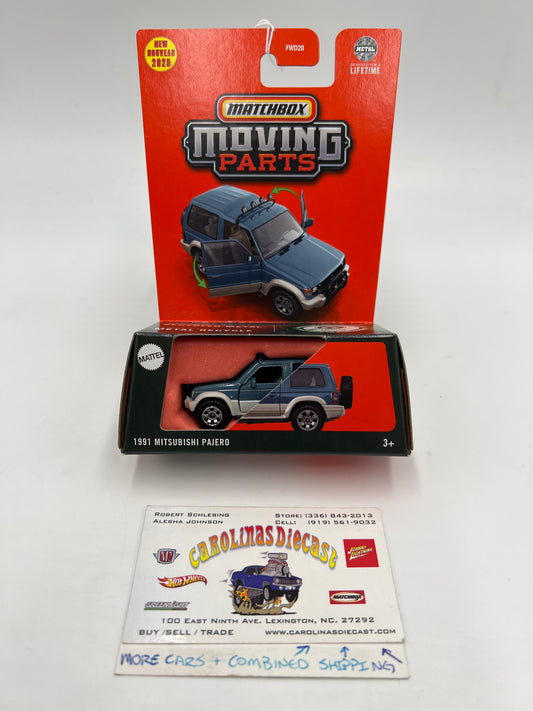 2025 Matchbox Moving Parts #40 1991 Mitsubishi Pajero Blue 166F