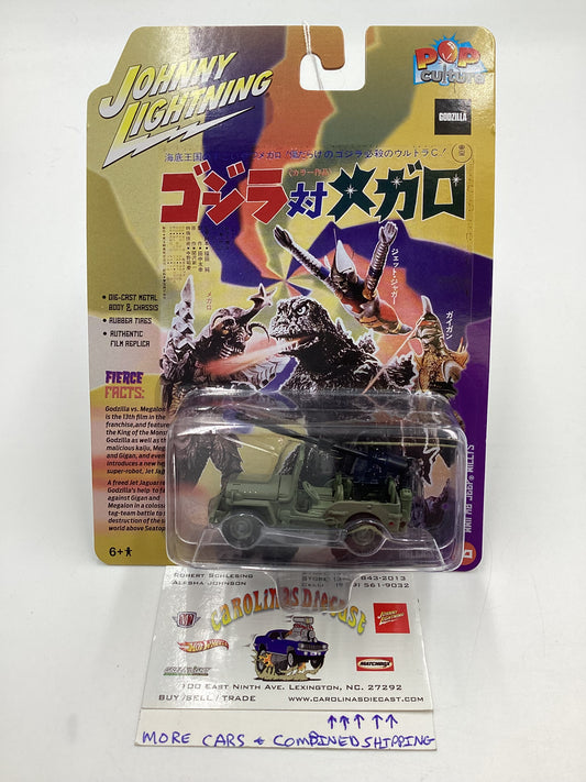 Johnny Lightning Pop Culture Godzilla Release 1 #6 WWII MB Jeep Willy’s Green