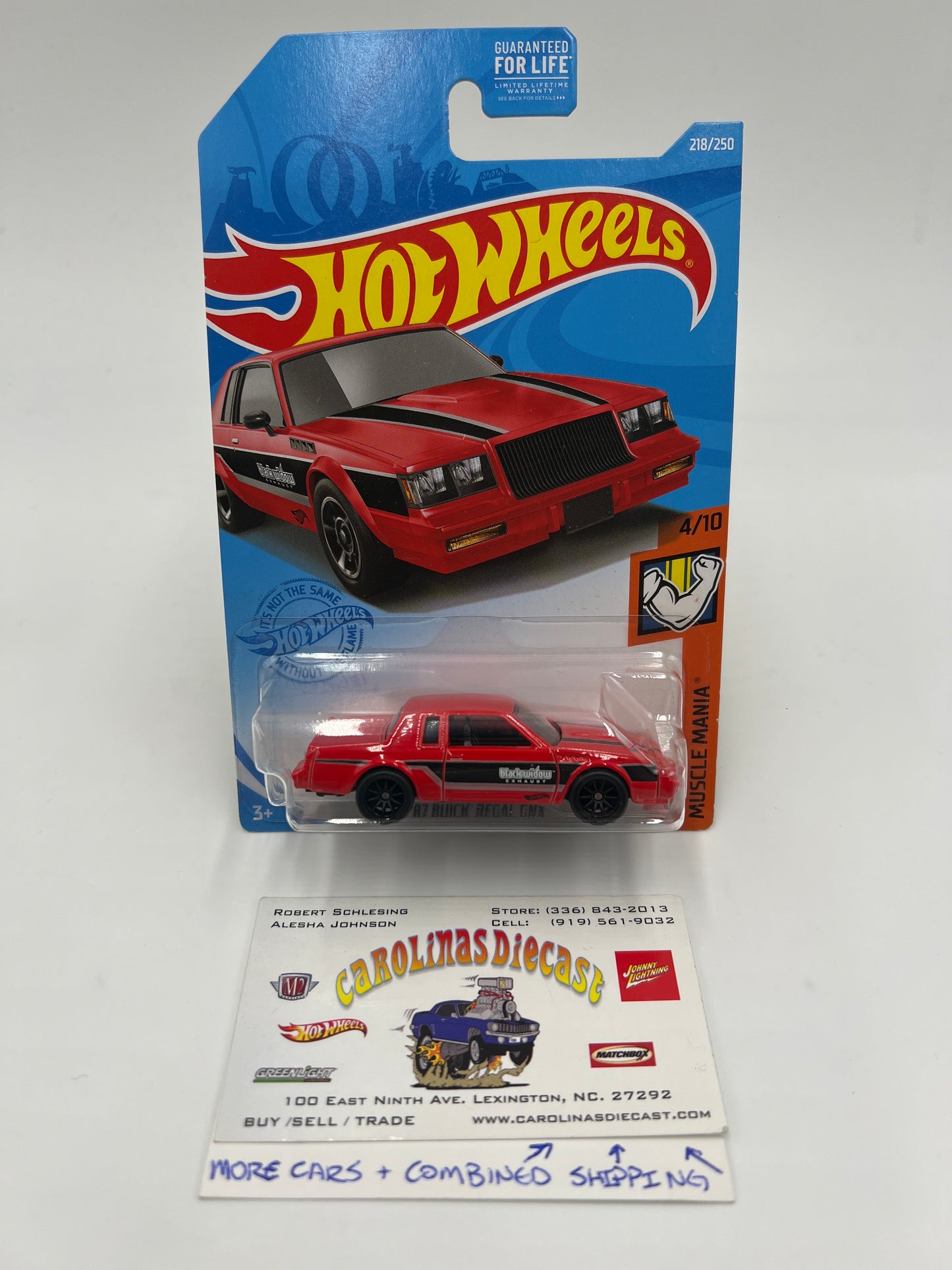 Hot Wheels 87 Buick Regal GNX Red Wheel Swap Custom On Card W/Protector SR