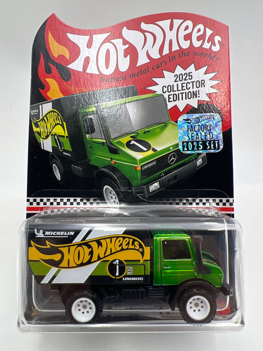 2025 Hot Wheels Factory Sealed Mail In #1 Mercedes-Benz Unimog U 1300L Green W/Protector