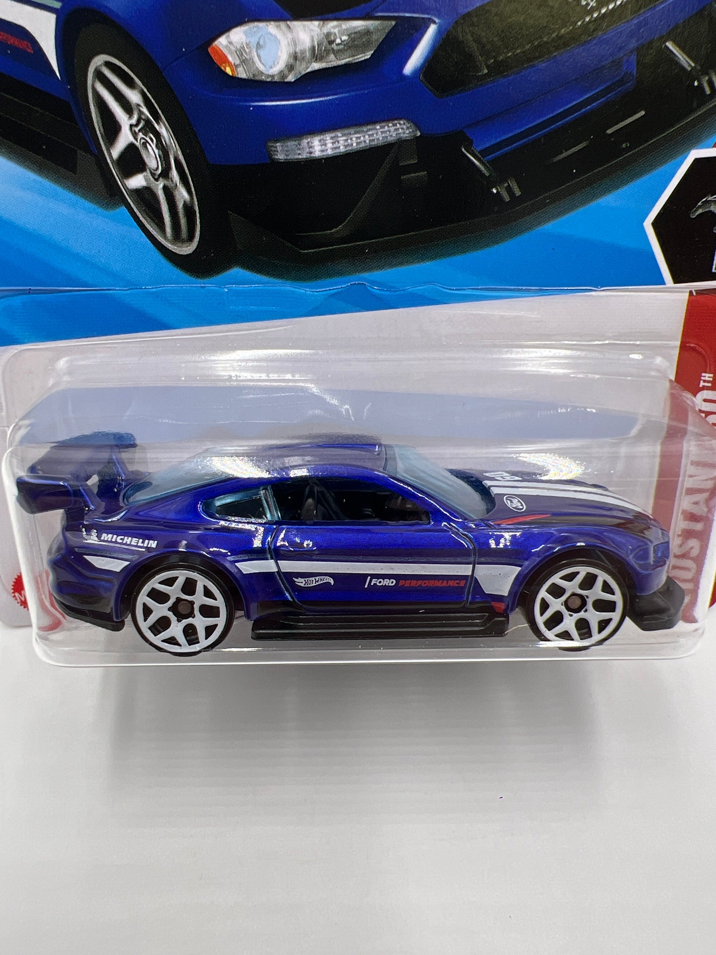 2025 Hot Wheels L Case Mustang 60th #211 Custom 18 Ford Mustang GT Blue 20D