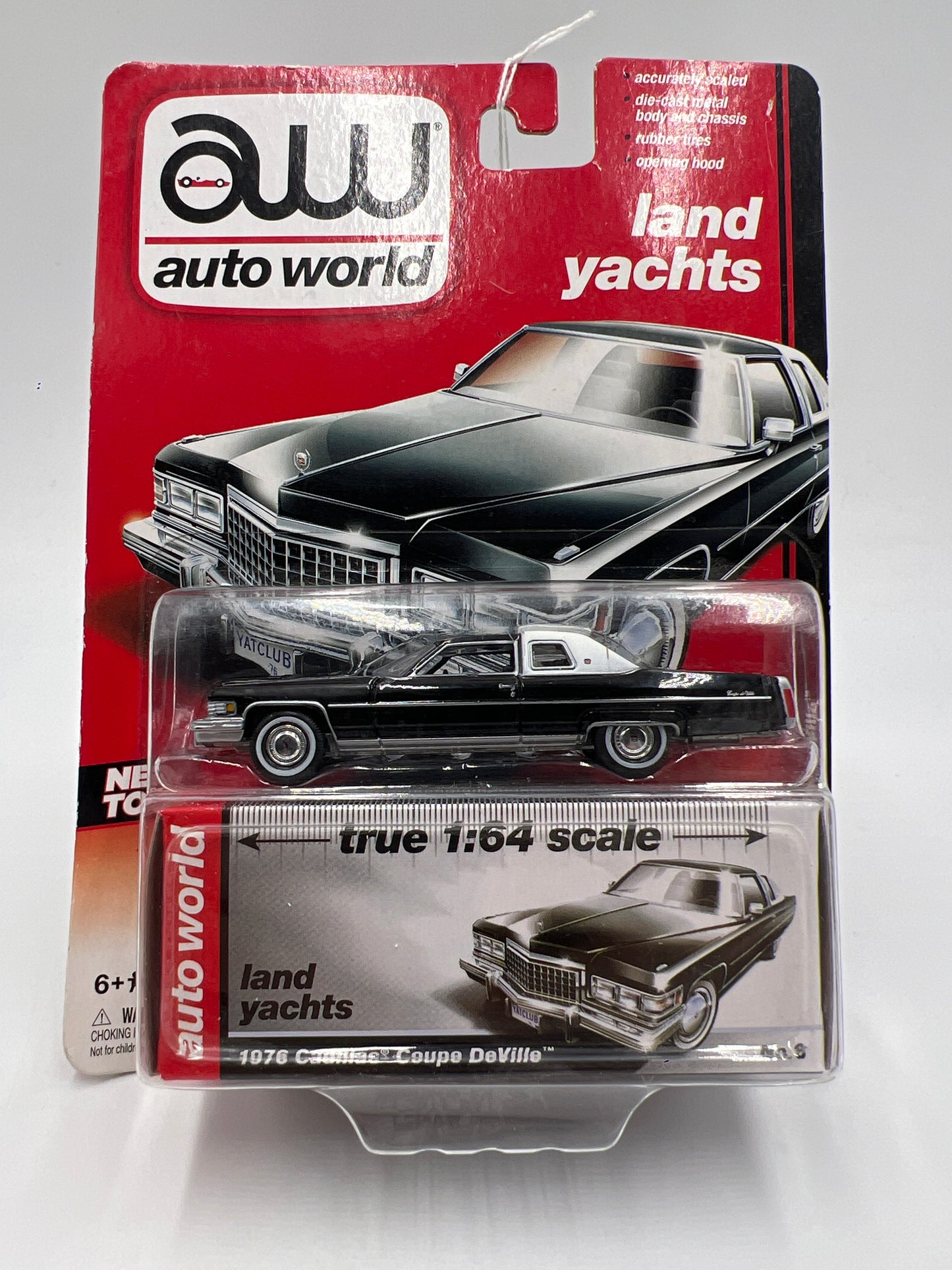 Auto World Land Yachts No 6 1976 Cadillac Coupe DeVille Black 184C