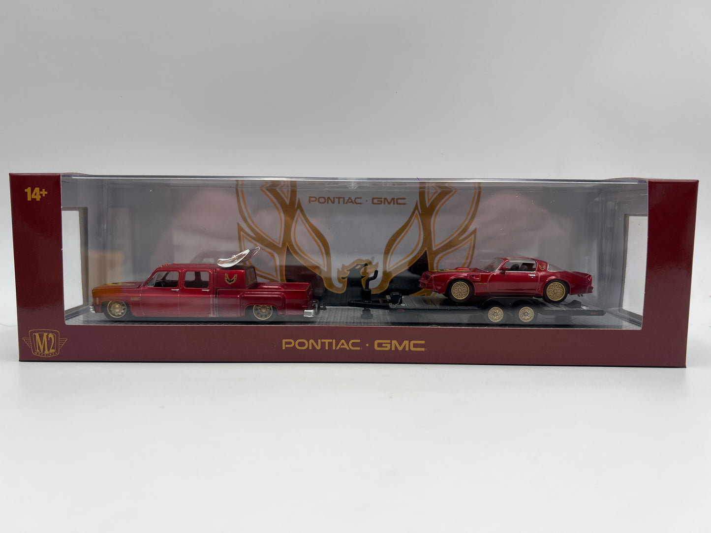 M2 Machines Haulers R96 1977 GMC Sierra 3500 Custom & 1977 Pontiac Firebird Trans Am