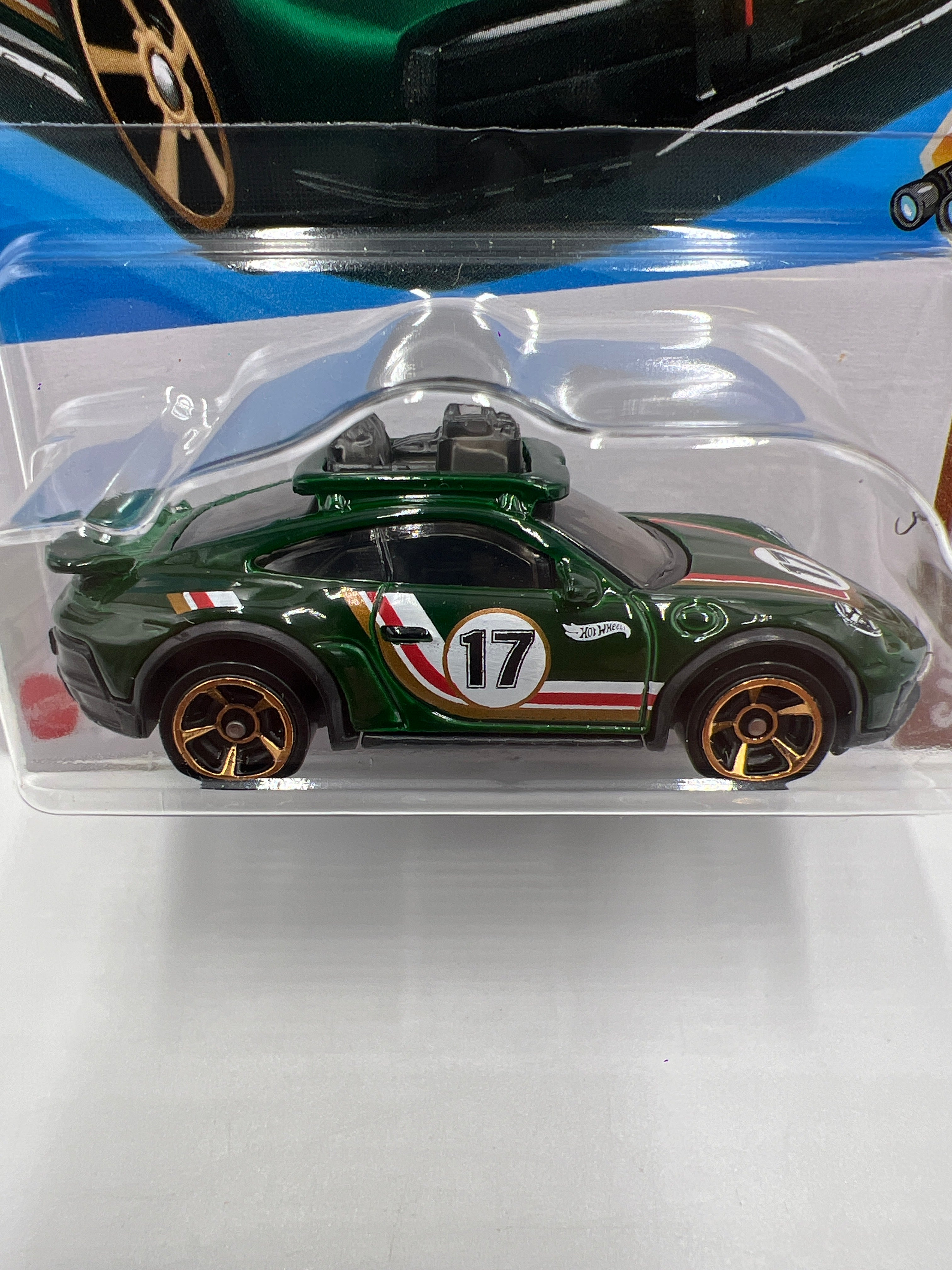 入手不可能'95 ManUアウェイユニフォーム・カーキット 2025 Hot Wheels H Case Safari Mode #154 Porsche 911 Rallye Green