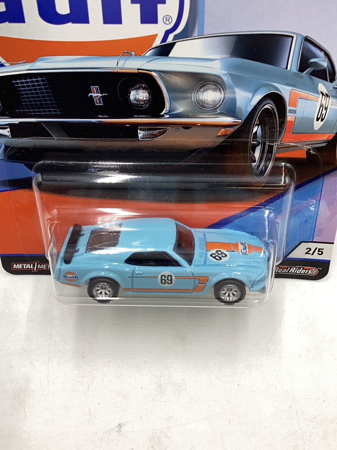 HOT WHEELS GULF 69 Ford Mustang Boss 302 2/5 245C