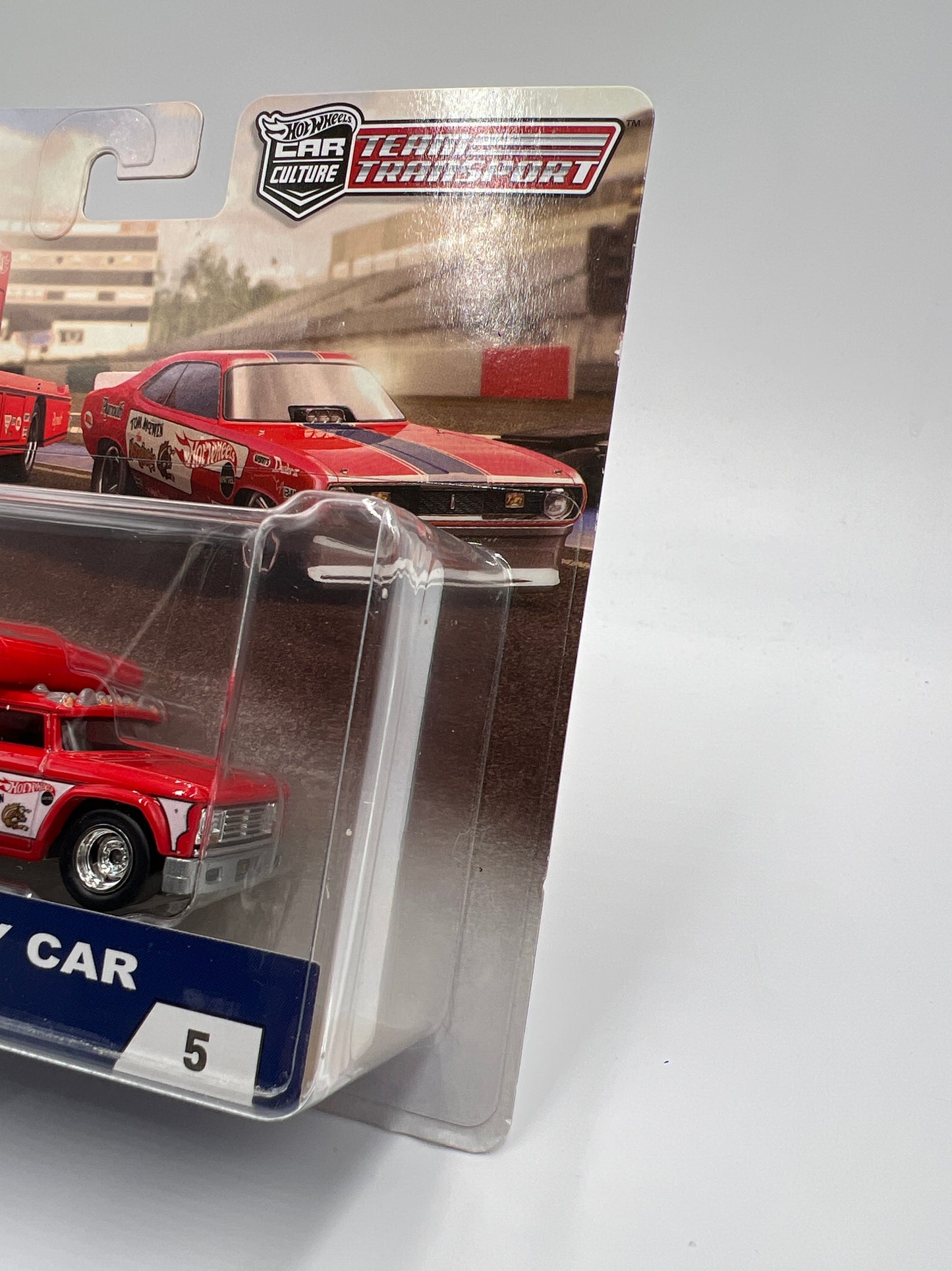 Hot Wheels Car Culture Team Transport #5 Plymouth Duster Funny Car Mongoose & Retro Rig W/Protector