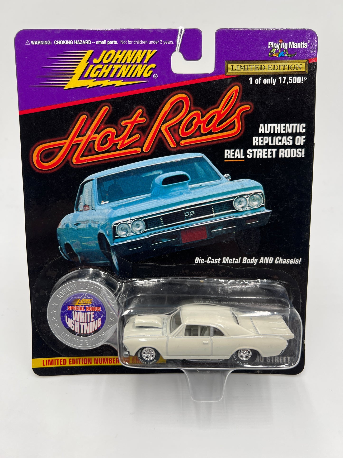 Johnny Lightning White Lightning Chase Hot Rods #135 1966 Pro Street Chevelle SS White