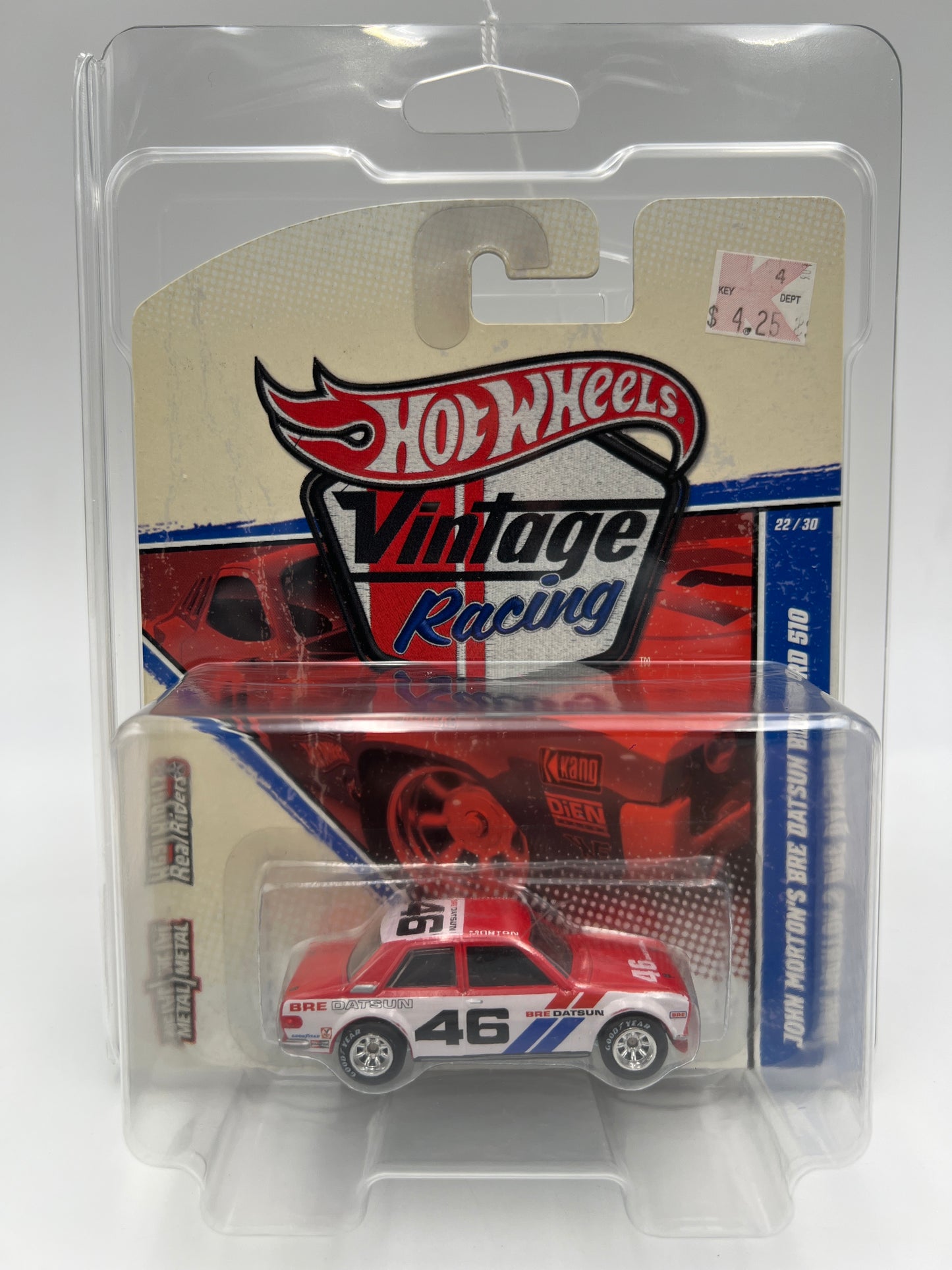 Hot Wheels Premium Vintage Racing #22 John Mortons BRE Datsun Bluebird 510 W/Protector