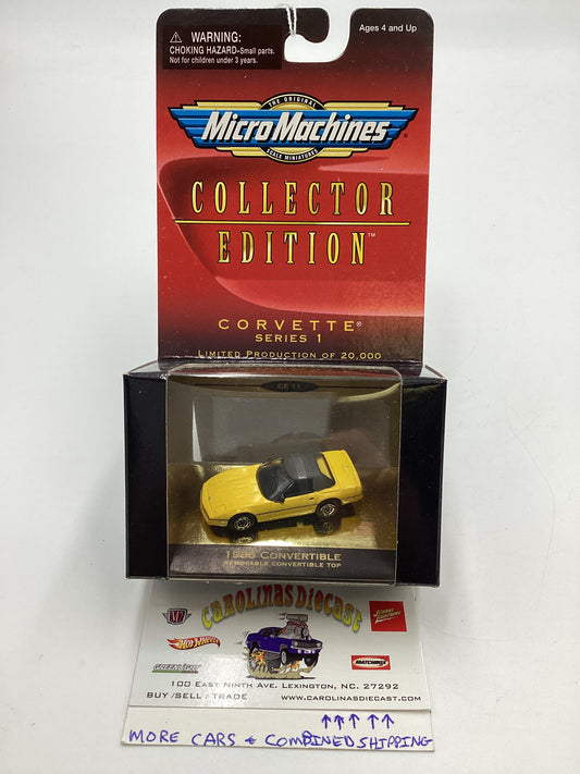 Micro Machines Collectors Edition Corvette Series 1 1986 Convertible Yellow 1/20000 SR CE 11