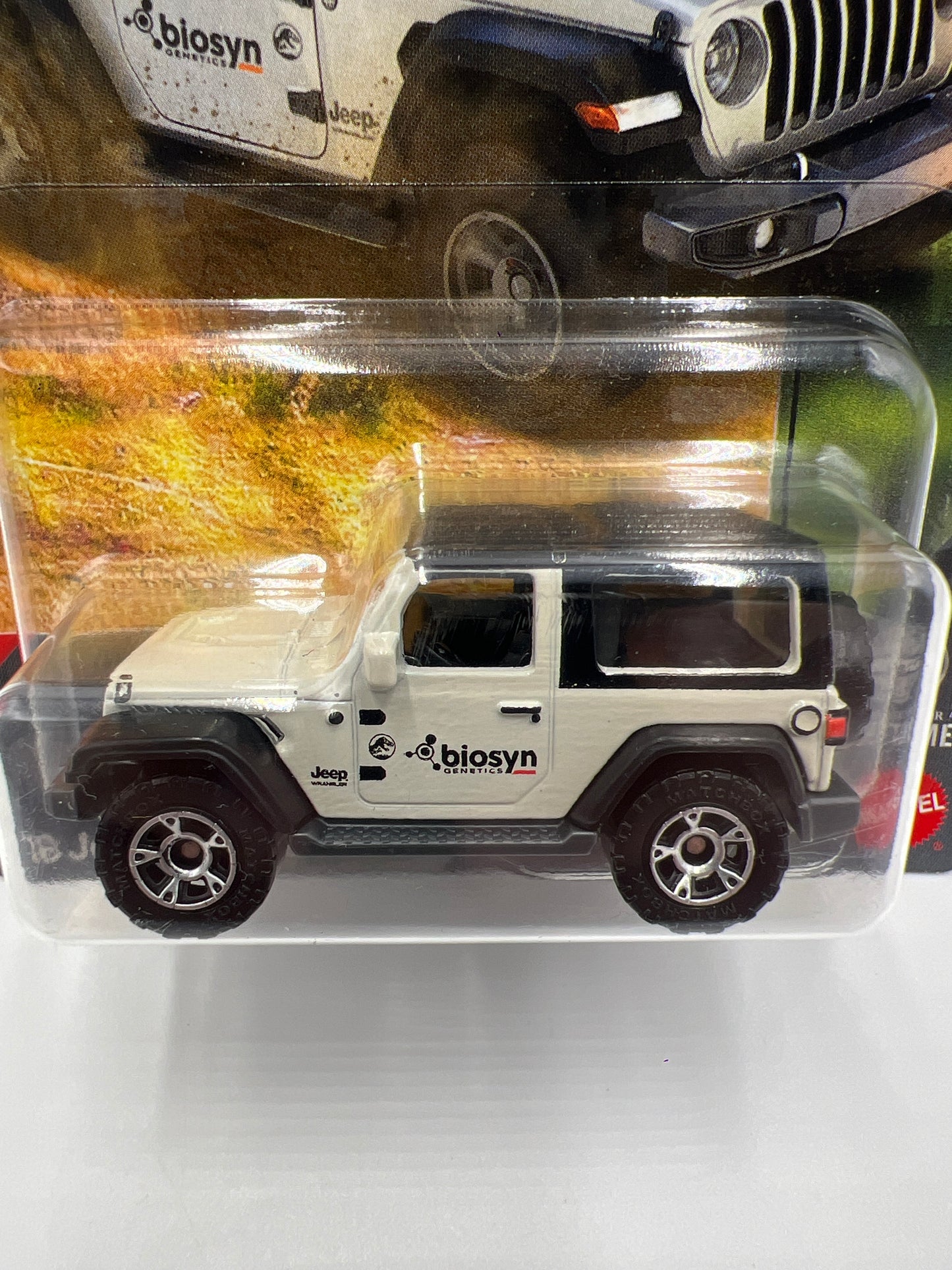 2025 Matchbox Jurassic World Rebirth 18 Jeep Wrangler White 161D