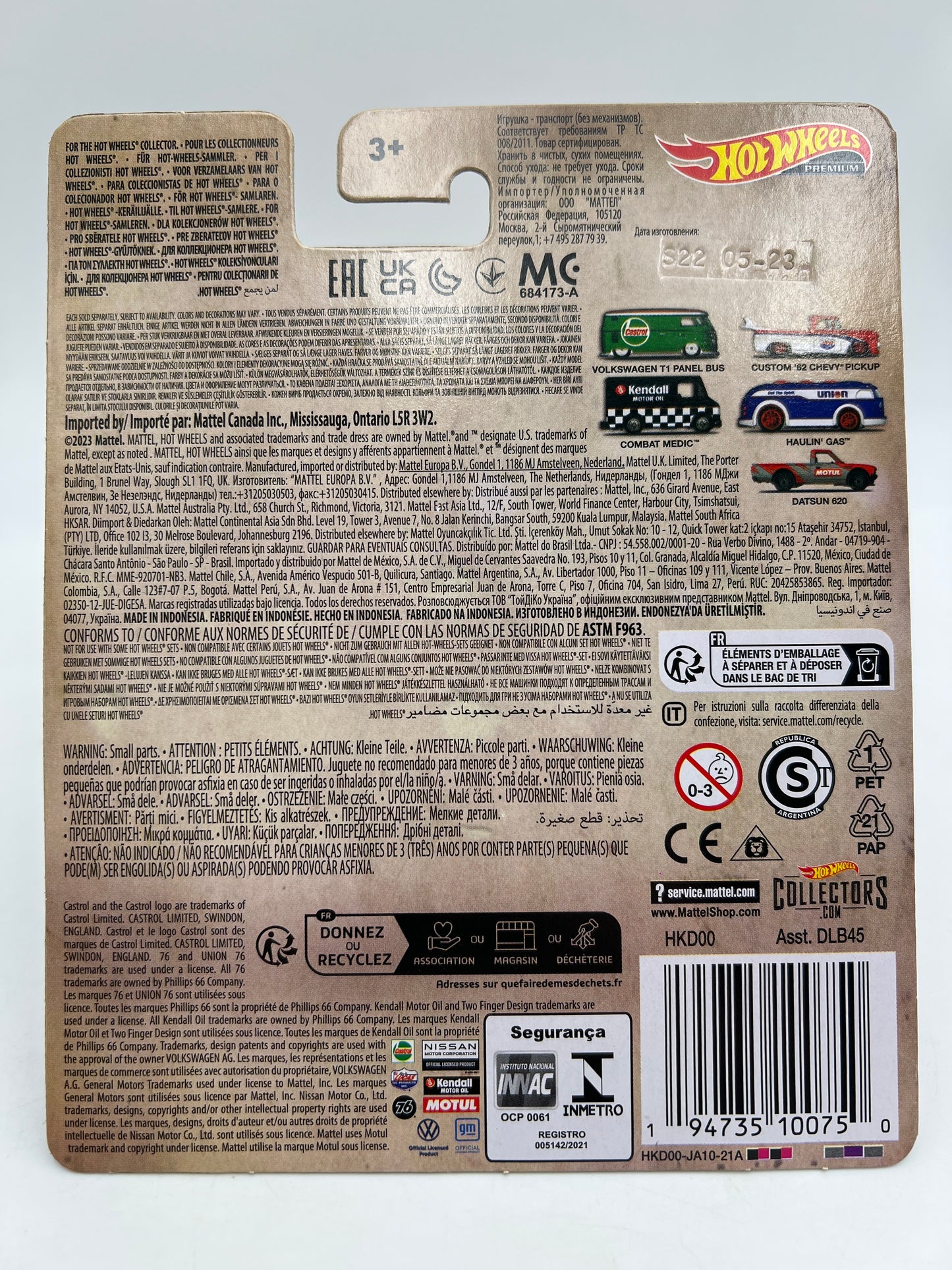 Hot Wheels Premium Vintage Oil #2 Lucas Oil Custom 62 Chevy Pickup W/Protector