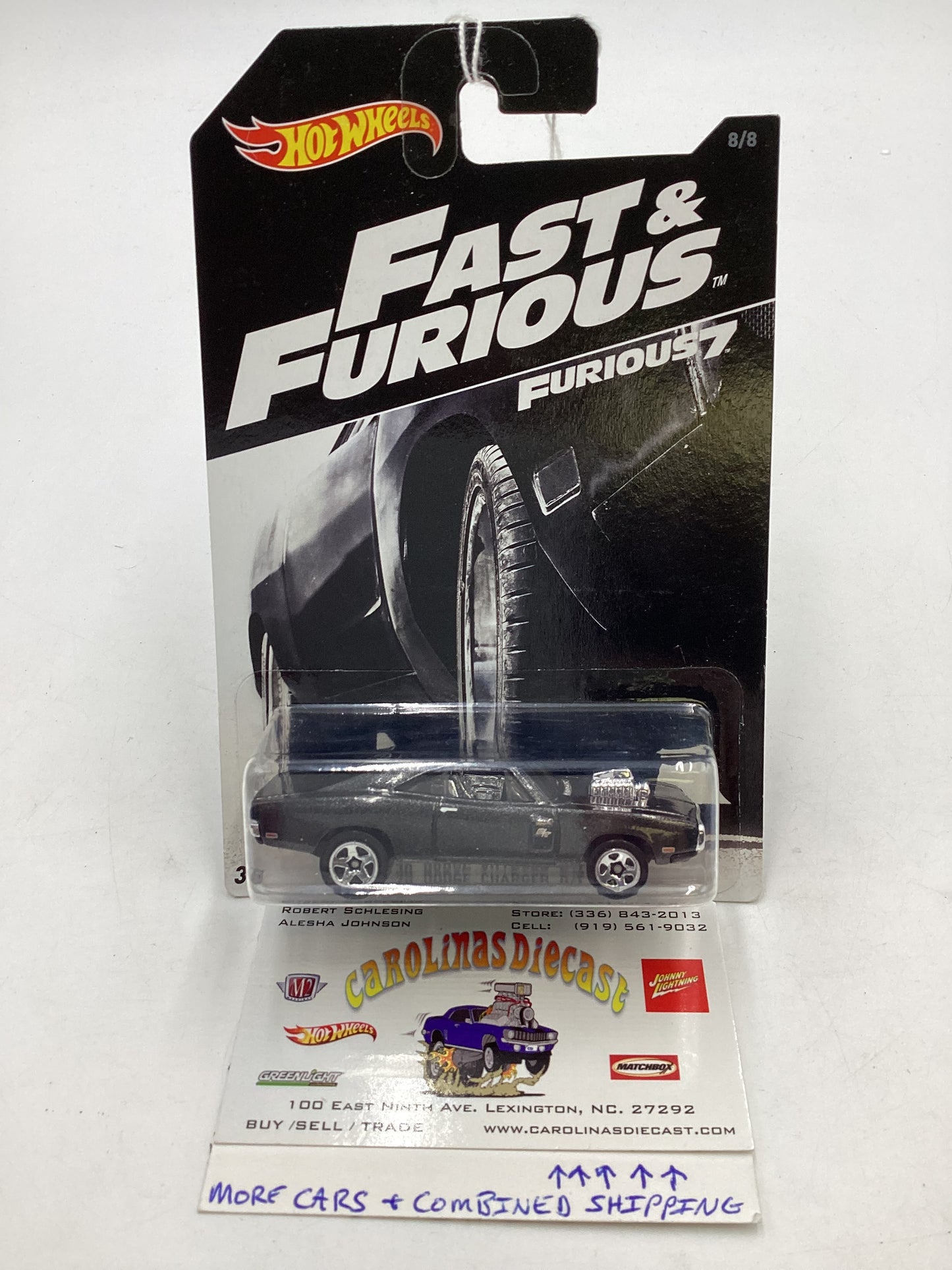 2016 Hot wheels Fast and furious 7 #8 70 Dodge Charger R/T 71C