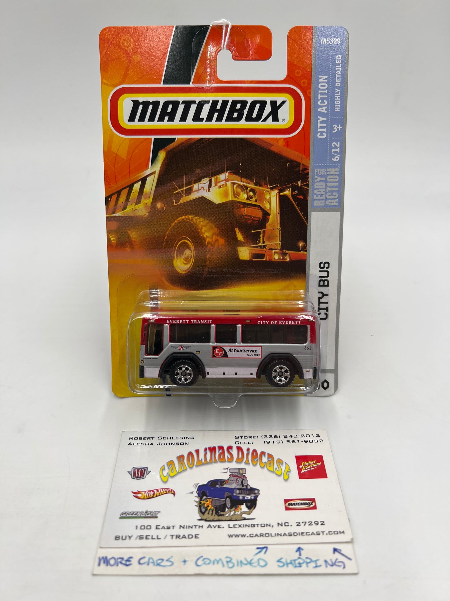 Matchbox City Action #50 City Bus Silver/Red 217E