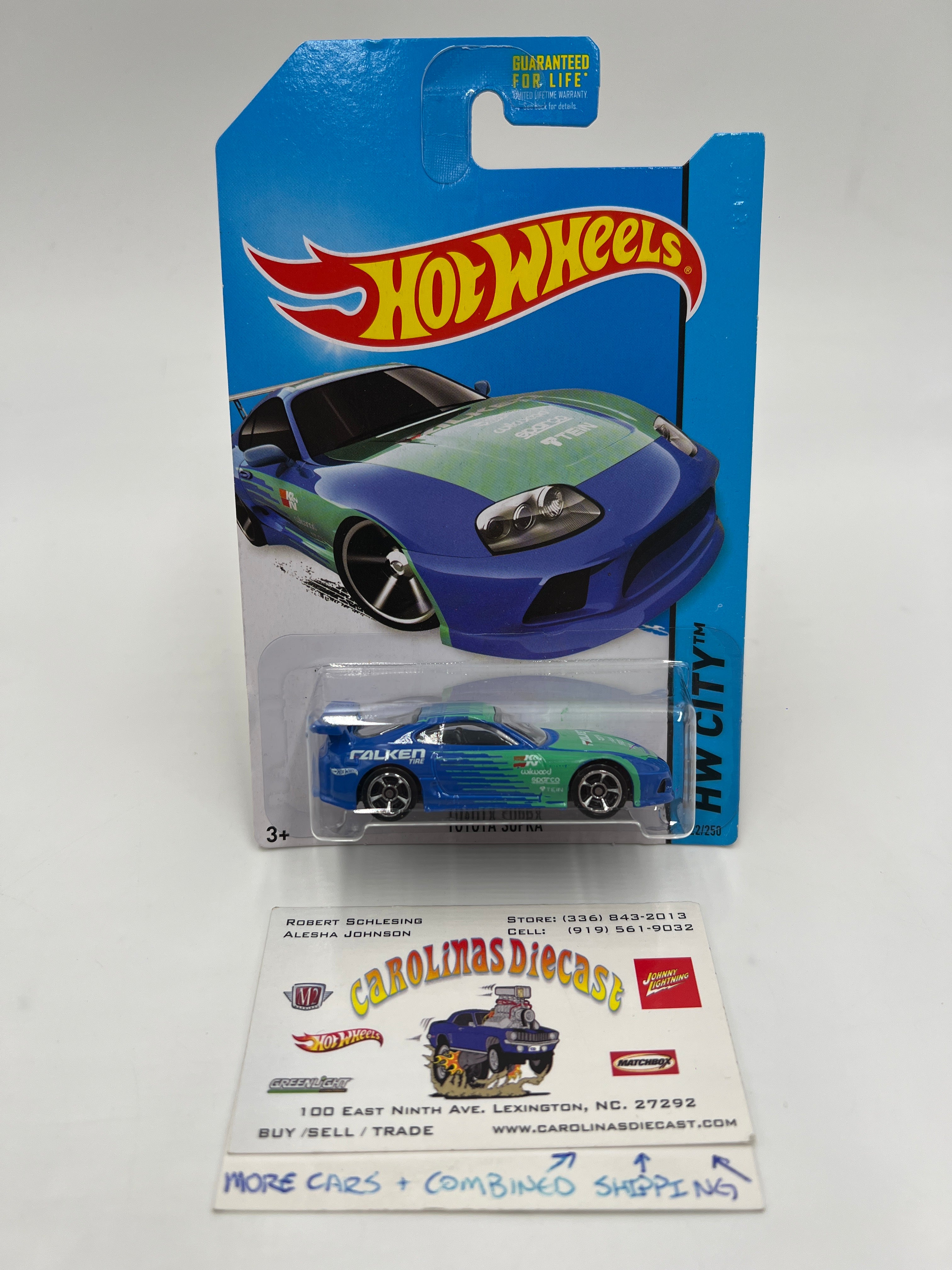2014 Hot Wheels City #22 Toyota Supra Falken W/Protector