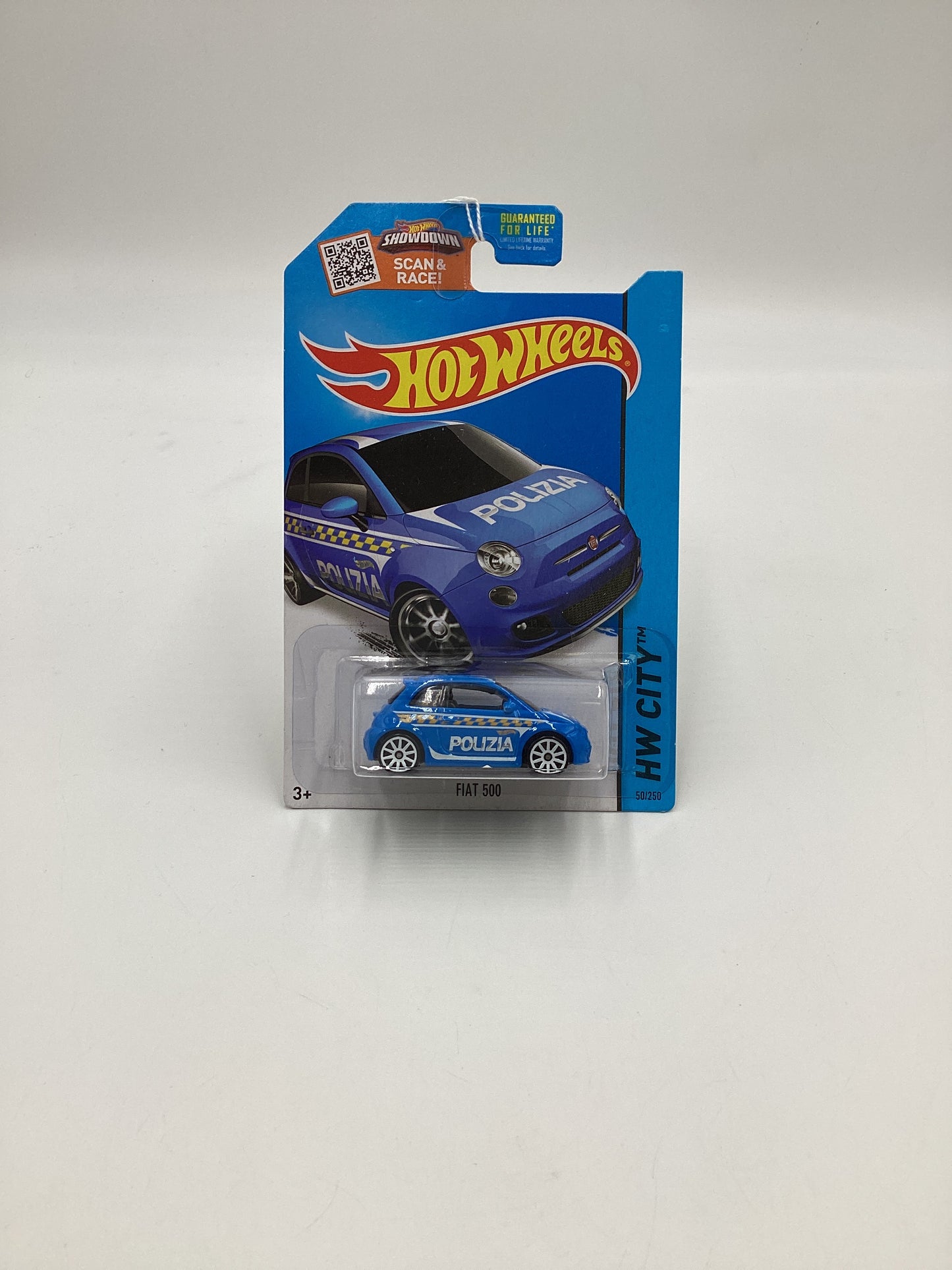 2015 Hot wheels HW City #50 Blue Fiat 500 64A