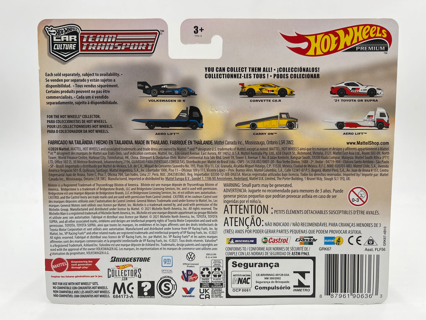 Hot Wheels Car Culture Team Transport #36 Corvette C8.R & Carry On W/Protector