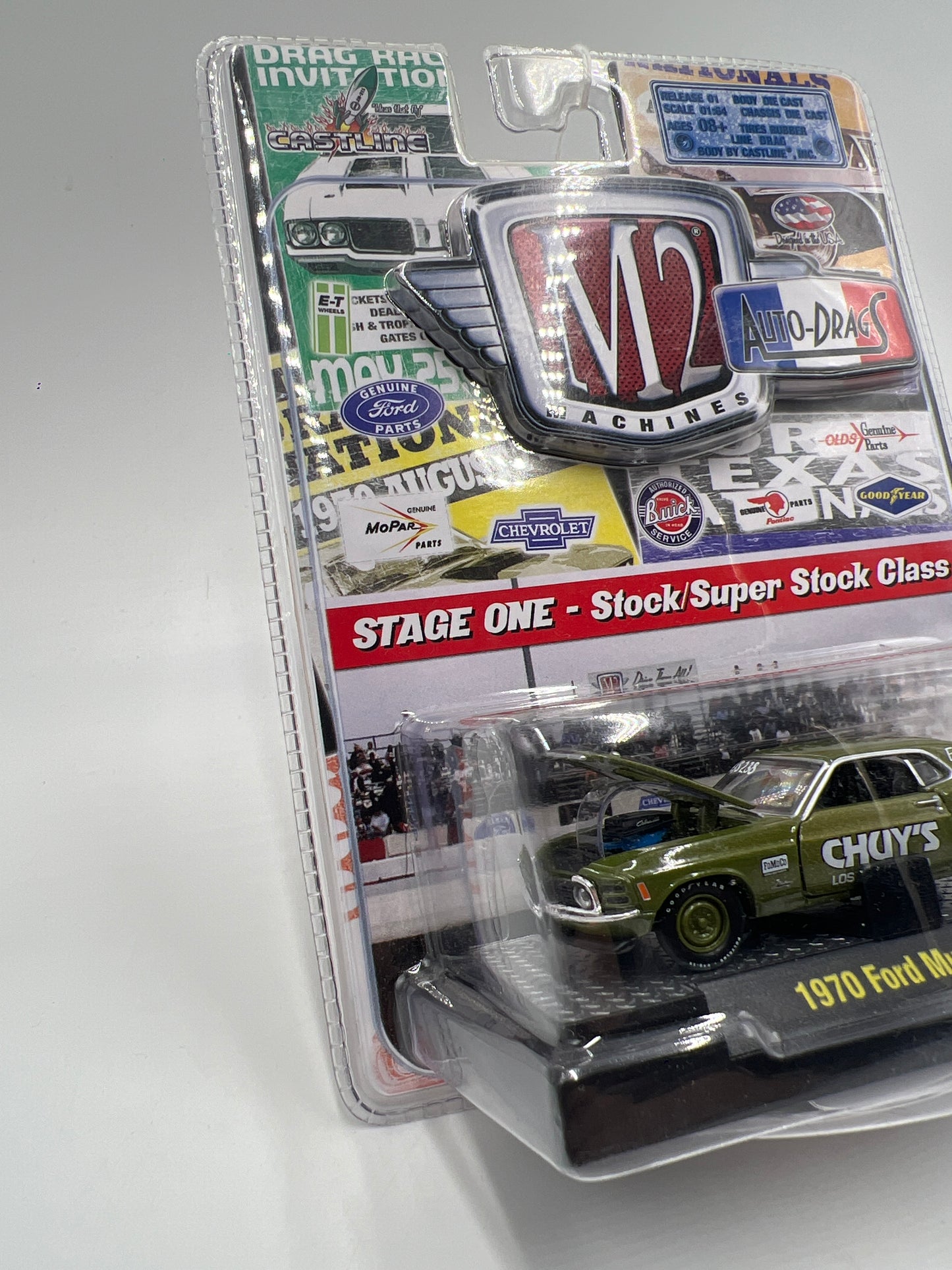 M2 Machines Auto-Drags 1970 Ford Mustang Green 09-02 188D