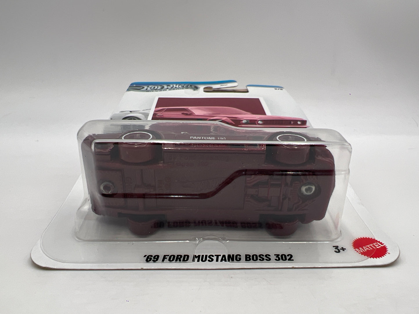 Hot Wheels Silver Series Pantone 195 #2 69 Ford Mustang Boss 302  Maroon