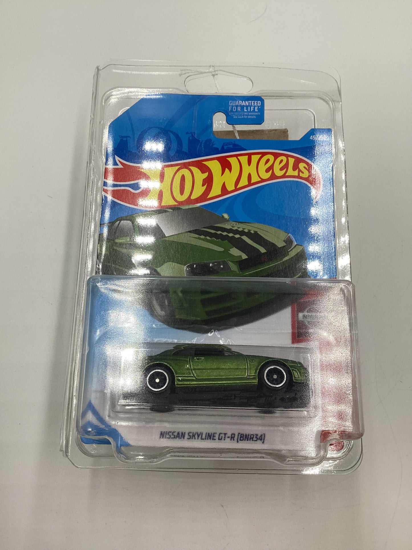 2019 Hot Wheels #045 Super Treasure Hunt Nissan Skyline GT-R BNR34 Green W/Protector