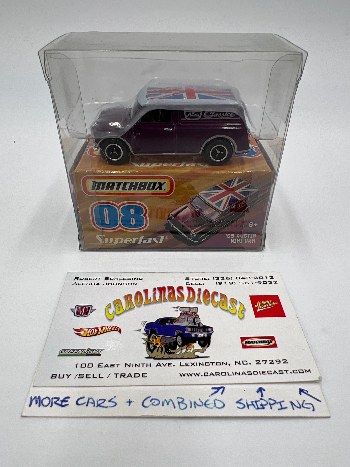 Matchbox Superfast #8 63 Austin Mini Van Purple
