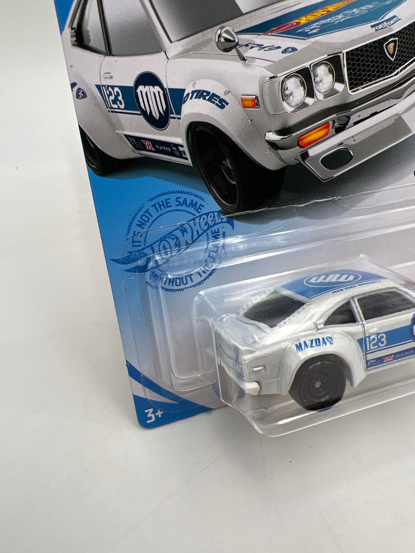 2021 Hot Wheels Super Treasure Hunt #137 Mazda RX-3 White W/Protector