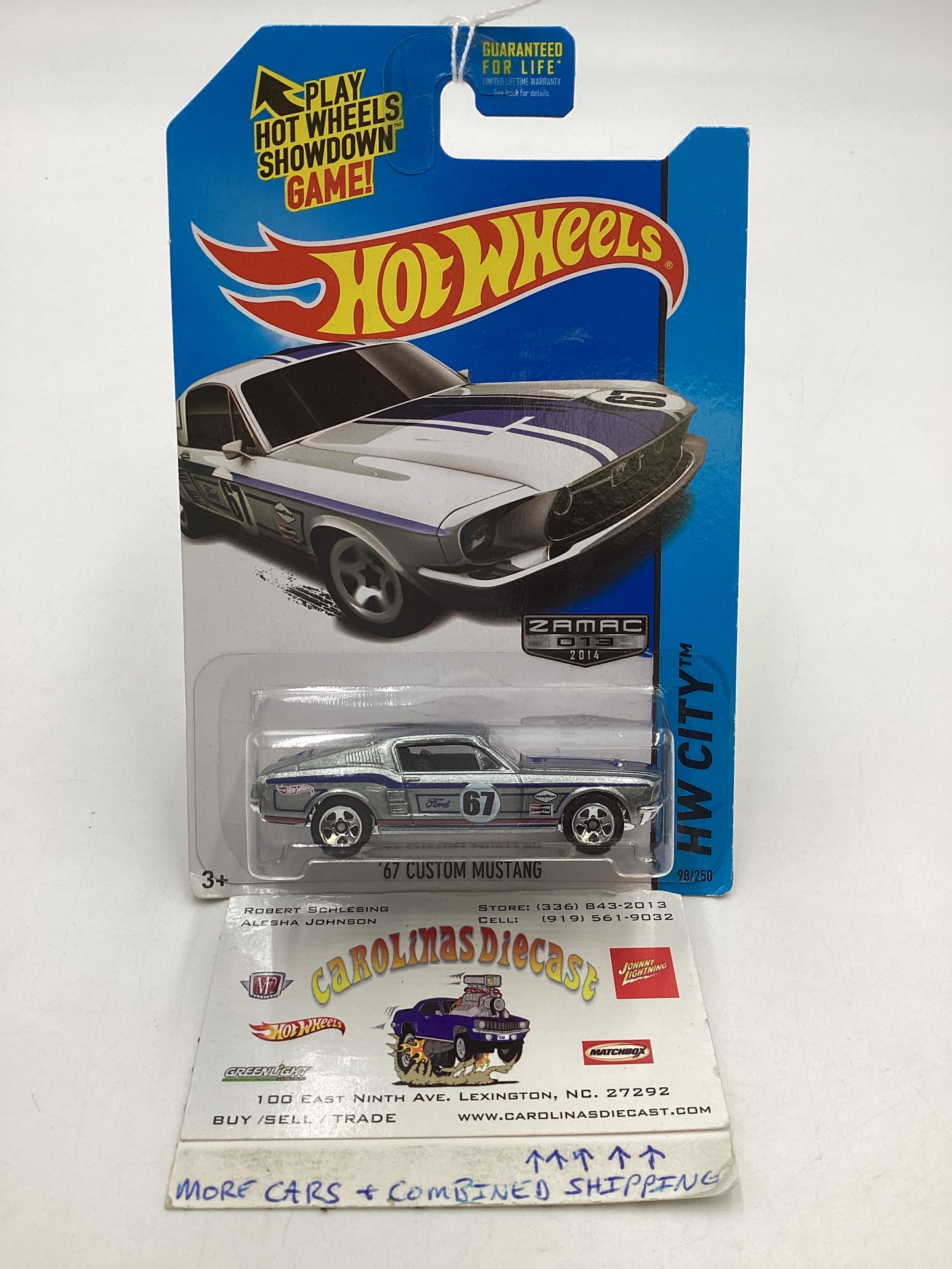 2014 Hot Wheels #098 Zamac 67 Custom Mustang 143C