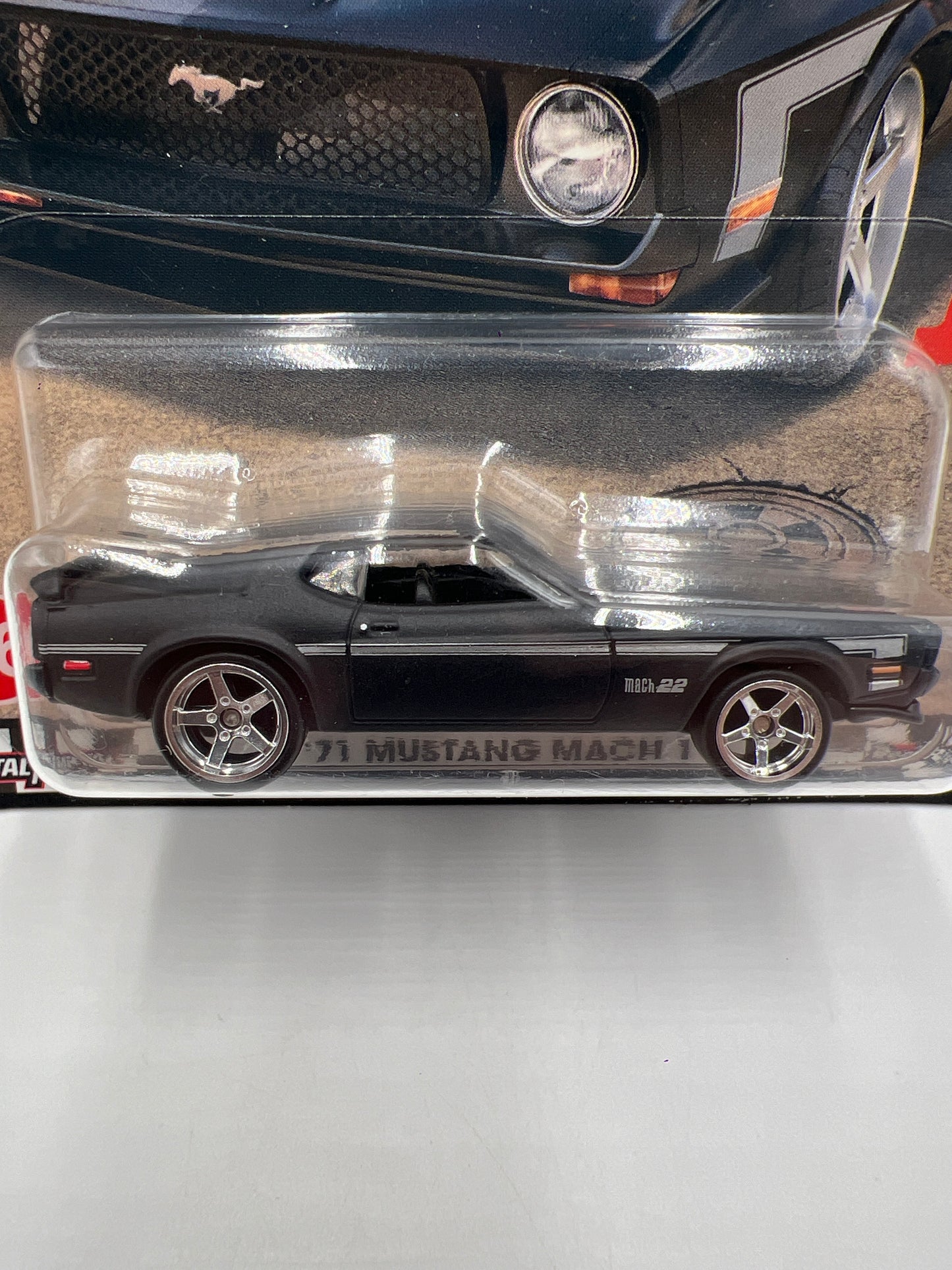 Hot Wheels Premium Boulevard #56 71 Mustang Mach 1 Matte Black 264C