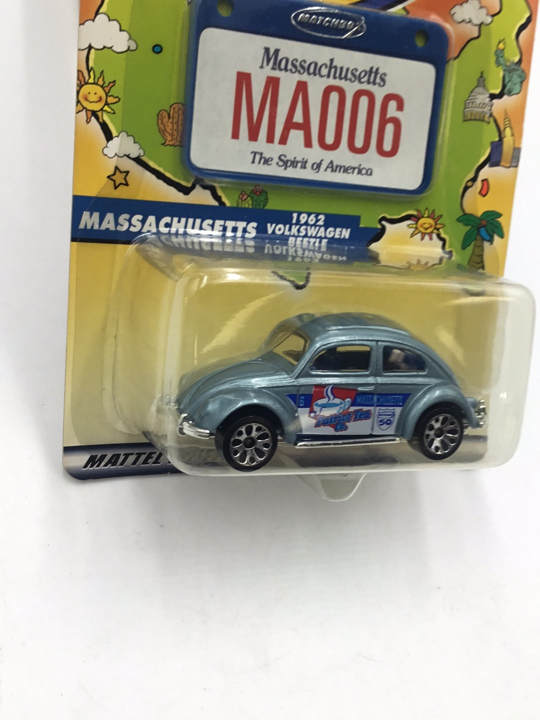 Matchbox Across America Massachusetts 1962 Volkswagen Beetle 212G